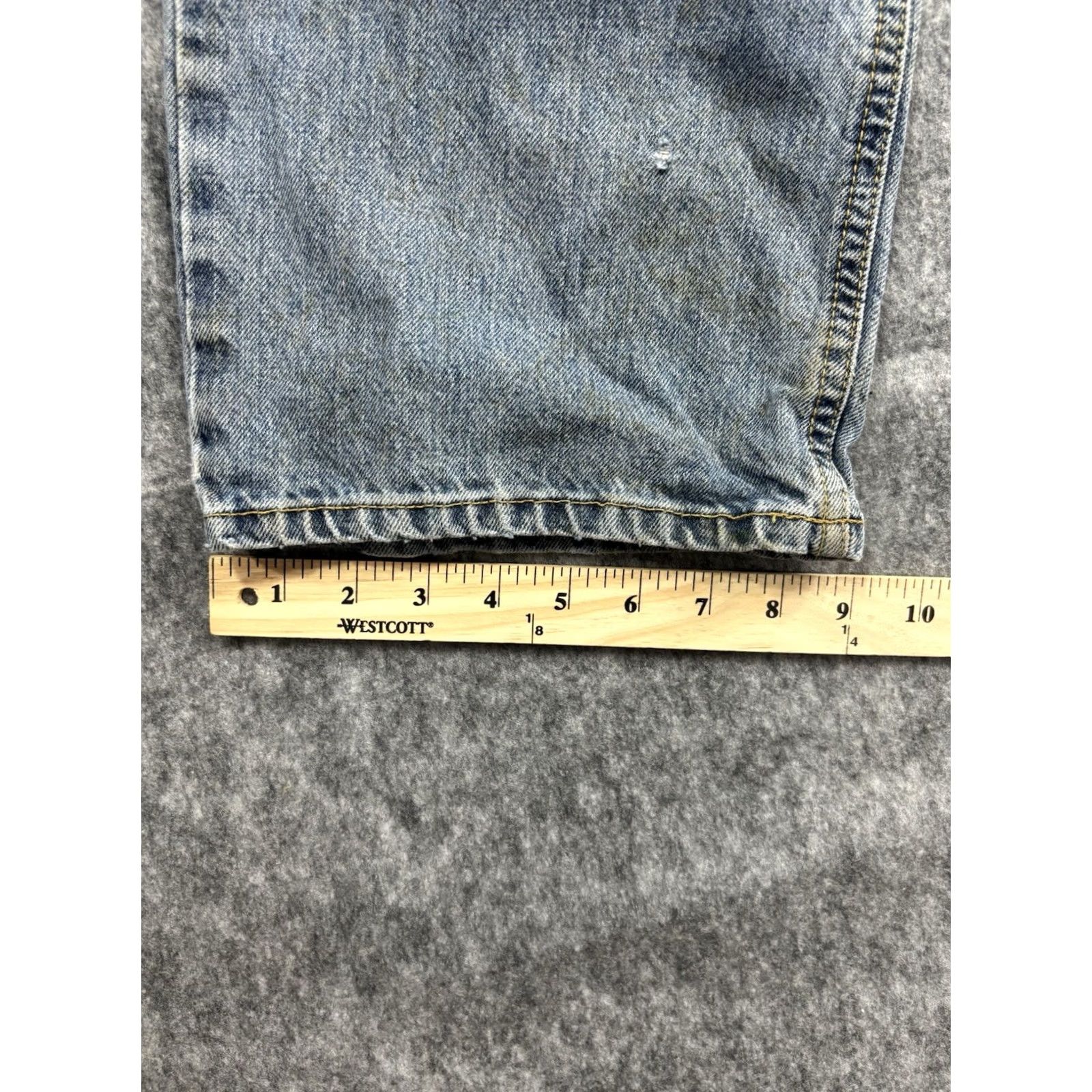 Vintage Cinch White Label Denim Jeans Straight Leg Blue Light Wash 36x32 Mens Regular 5-Pocket Logo Cotton Workwear Vintage No Size US 36 / EU 52 - 3 Thumbnail