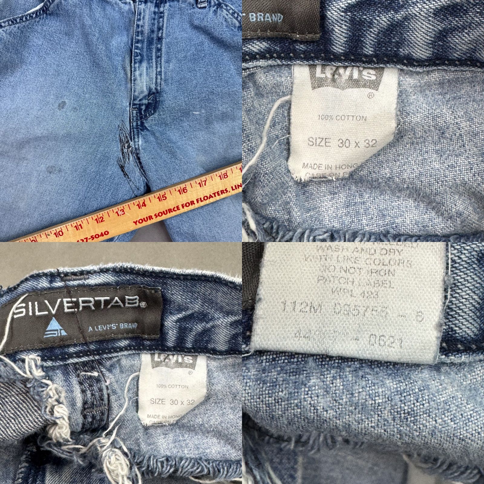 Levi's VINTAGE Levi's Silvertab Jeans Men 30x30 Blue Carpenter Thrashed Repair Destroyed Size US 30 / EU 46 - 8 Thumbnail