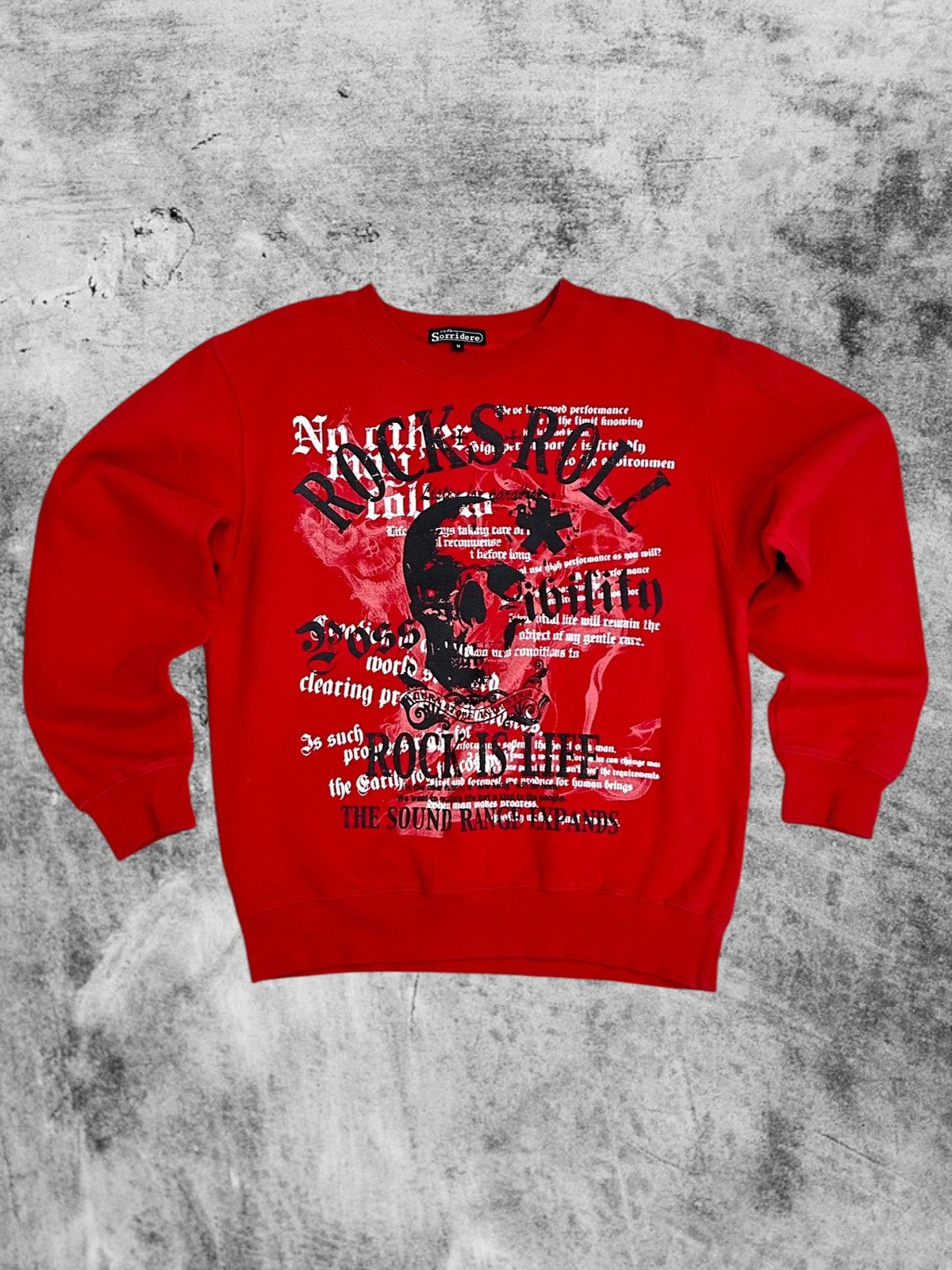 Designer × Japanese Brand Rock & Roll Sweatshirt W/ Vintage Skull Design Illustration Size US M / EU 48-50 / 2 - 1 Thumbnail