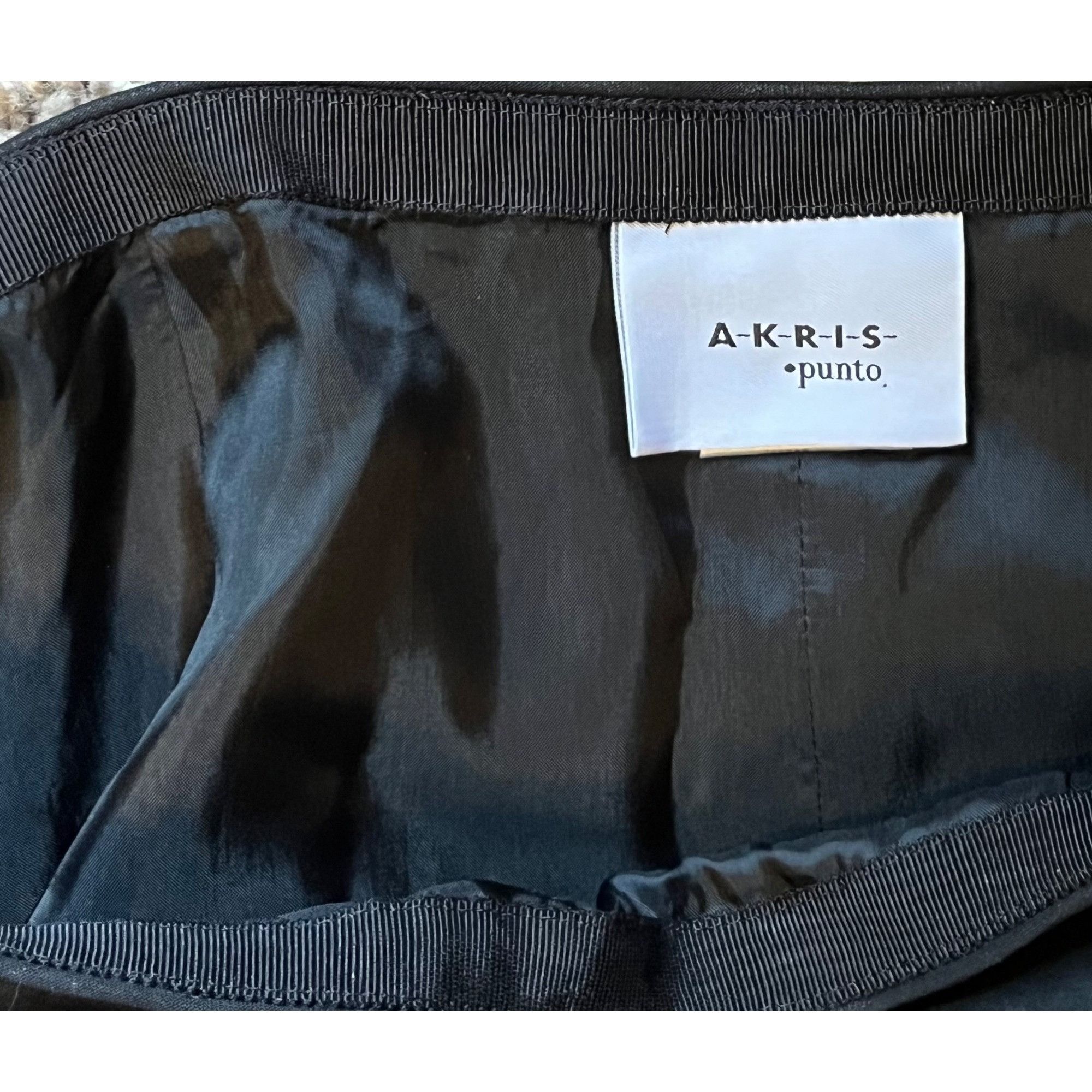 Akris $900 Akris Punto 40 US 8 Skirt Black Tulle Crinoline Striped Size 30" / US 8 / IT 44 - 8 Thumbnail