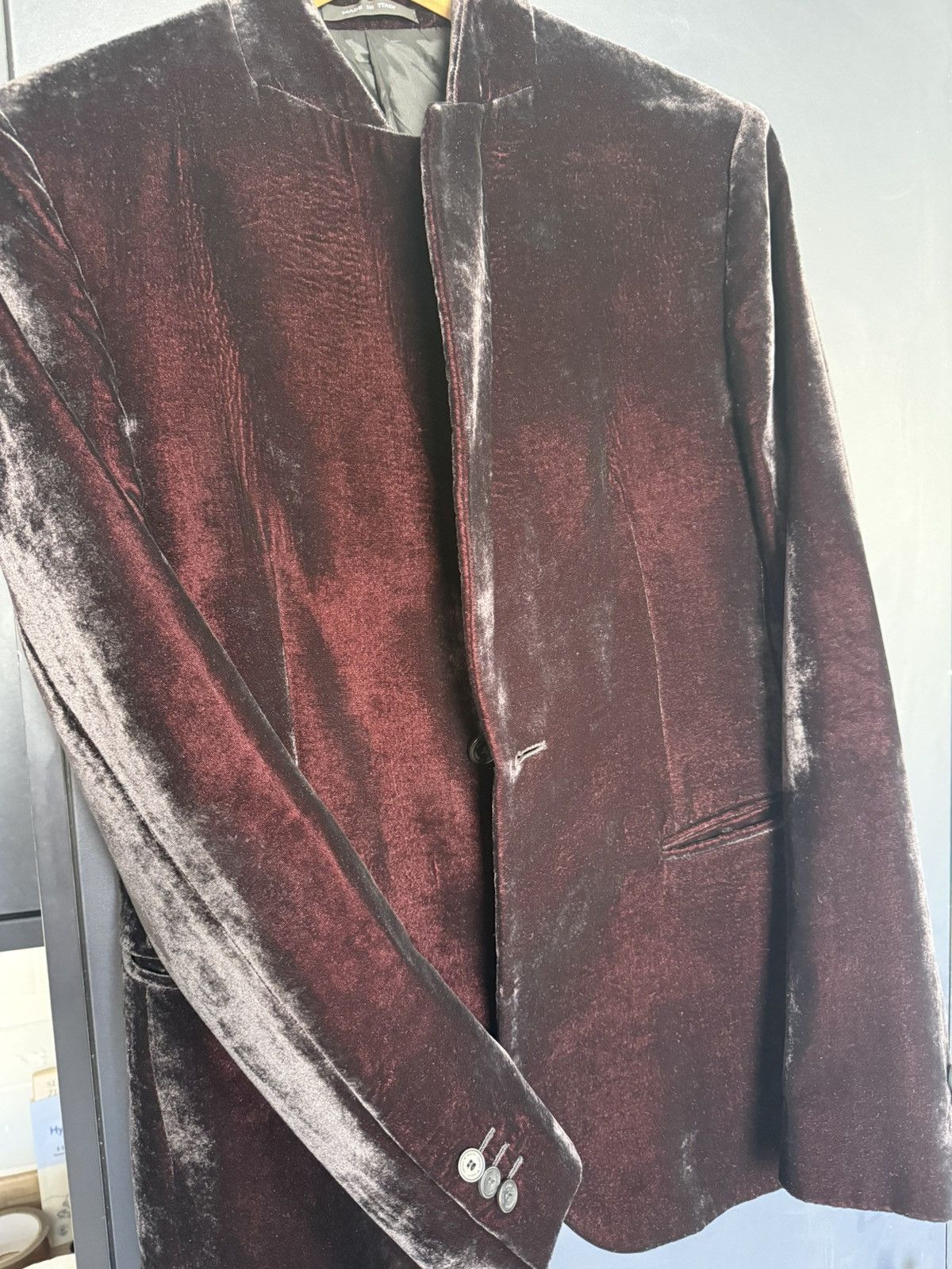 Emporio Armani Armani Johnny line velvet blazer Size 46R - 6 Thumbnail
