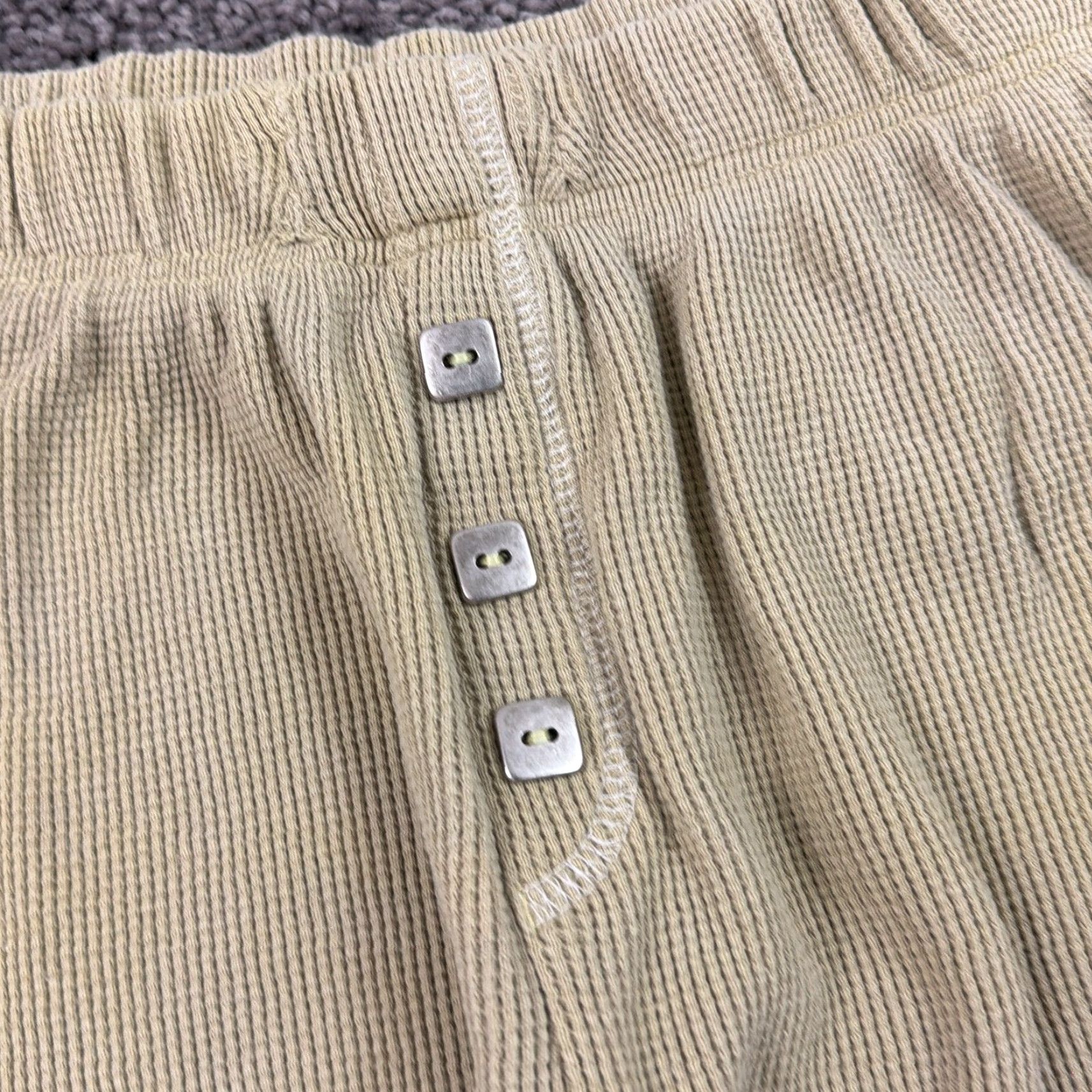 Vintage VINTAGE Fitigues Pants Womens M Beige Cotton 100% Waffle Knit High Rise Straight Rise 23x30 USA Regular Chino Casual Mens Womens Boys Girls Size 32" / US 10 / IT 46 - 3 Thumbnail