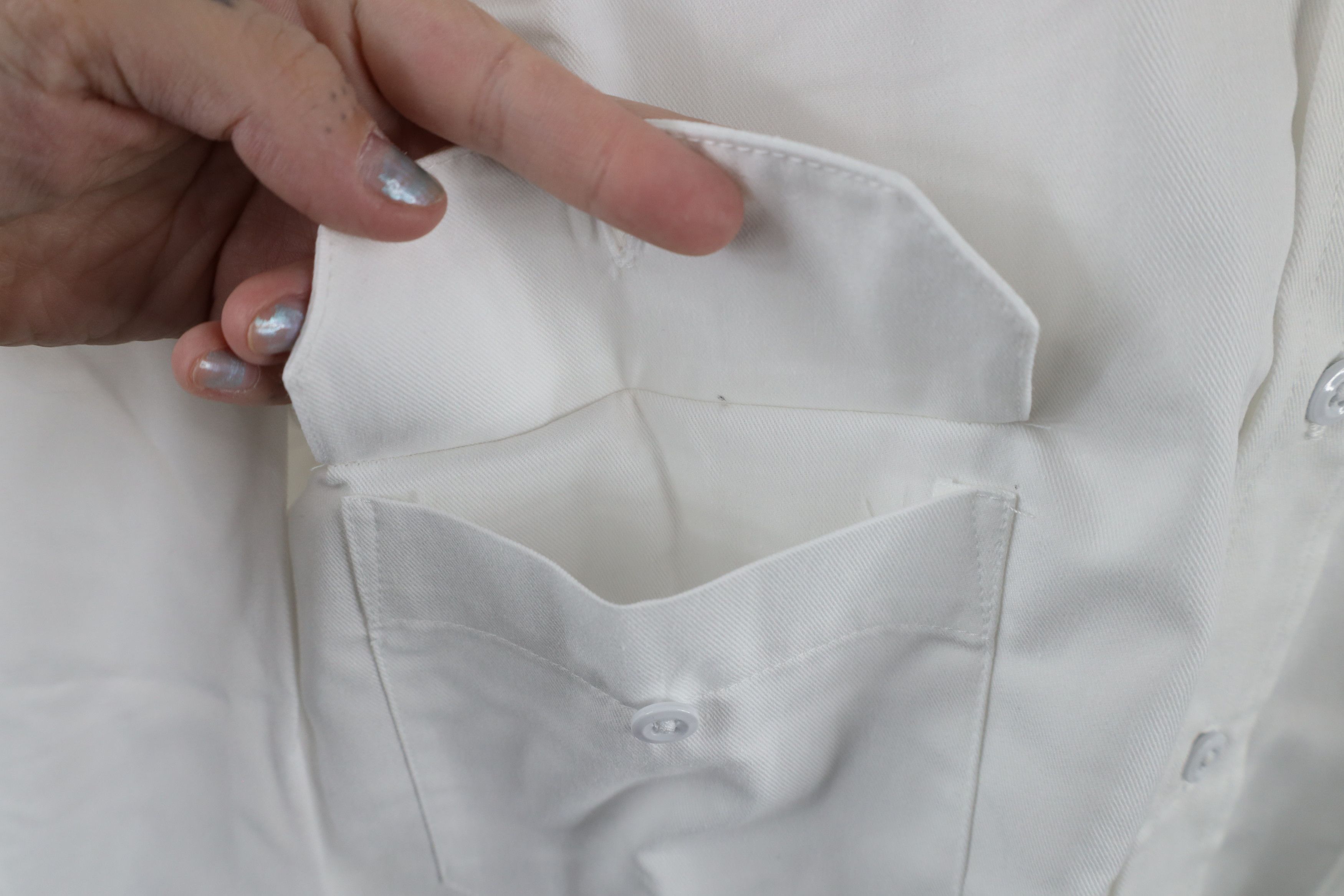 Big Mac × Vintage Vintage 90s Big Mac Mechanic Collared Button Shirt White Size US L / EU 52-54 / 3 - 4 Thumbnail