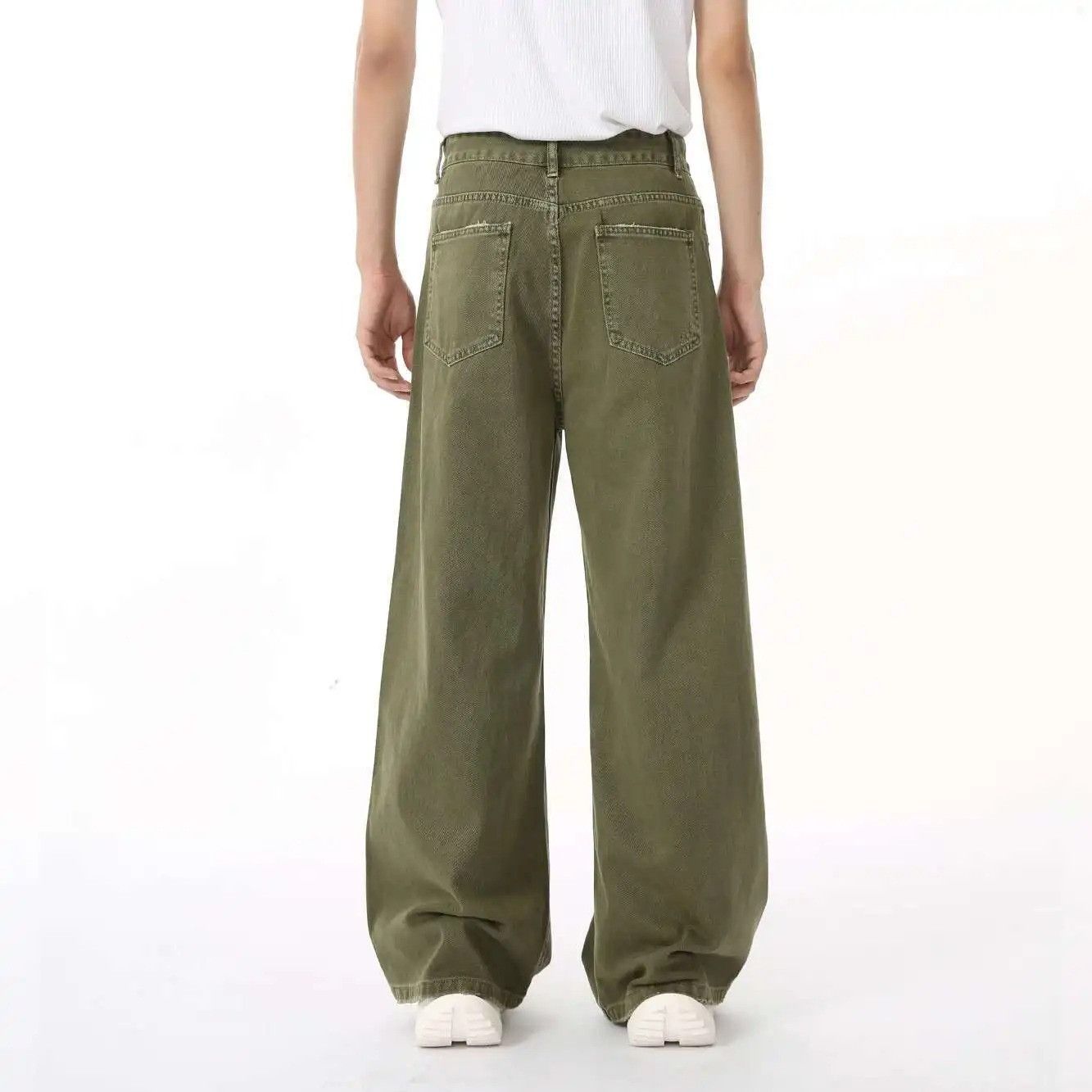 Jean Retro green ripped straight jeans Size US 32 / EU 48 - 5 Thumbnail