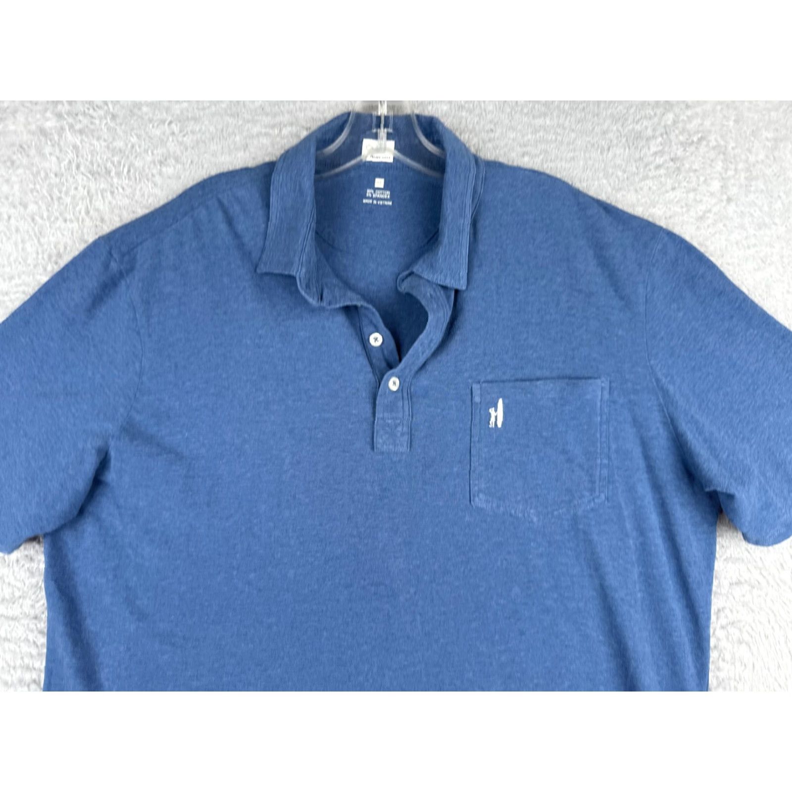 johnnie-O johnnie-O Polo Shirt Men Extra Large Heather Blue Cotton Jersey Short Sleeve Shirt XL Blue Polo Modern American Sports Mens - Size US XL / EU 56 / 4 - 4 Thumbnail