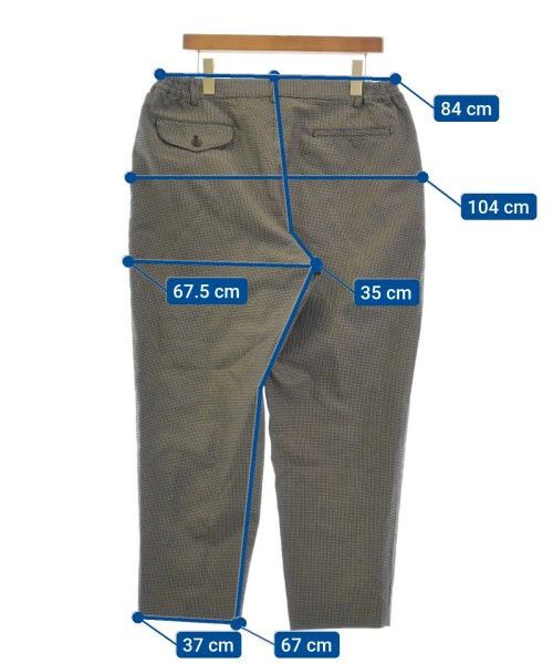Comme des Garcons Homme Deux Cropped Pants houndstooth waist rubber zipper polyester Gray Size US 33 - 3 Thumbnail