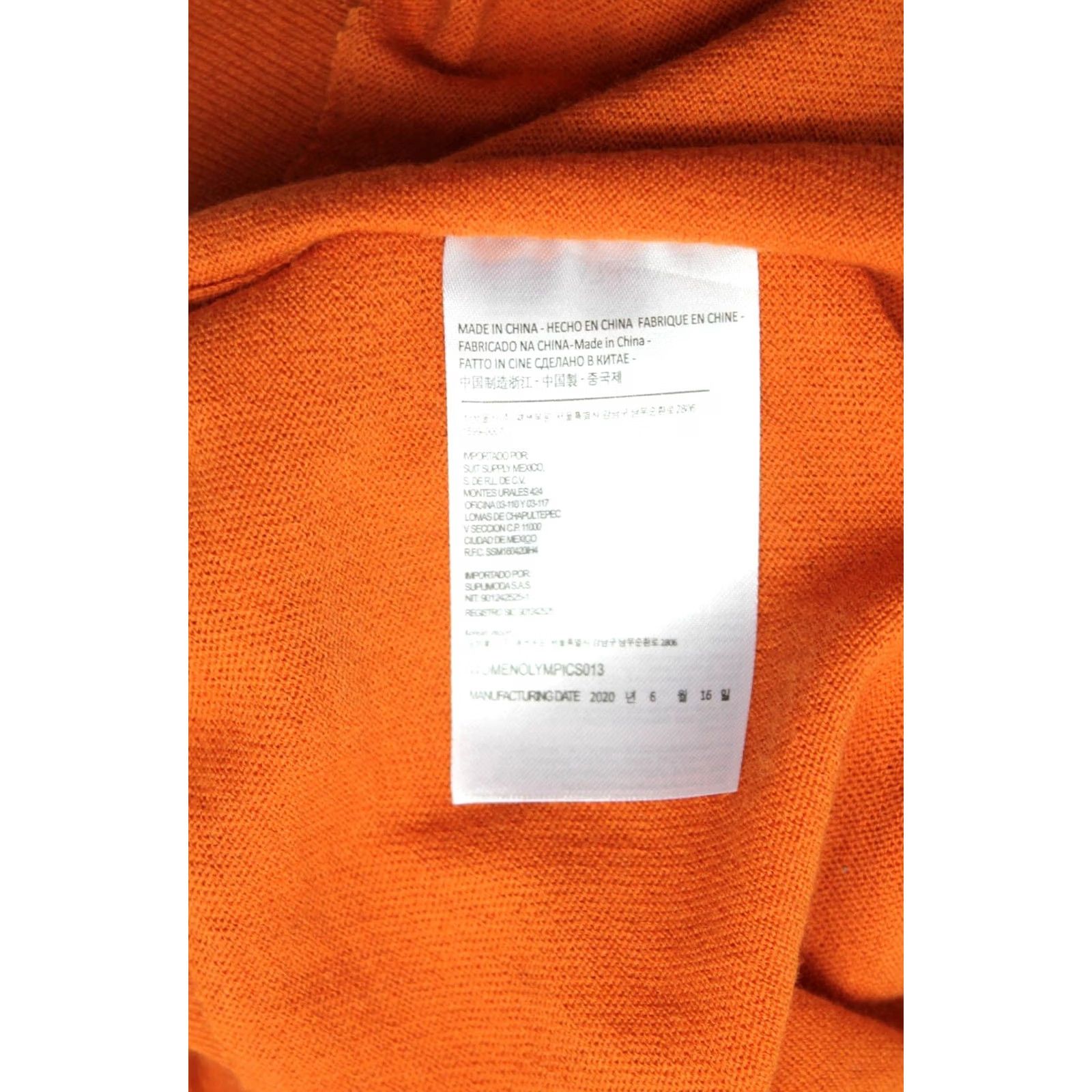 Suitsupply Suitsupply Olympics T-Shirt Women's 3XL Merino Wool Blend Knit Short Sleeve Orange Size XXL / US 16-18 / IT 52-54 - 7 Thumbnail