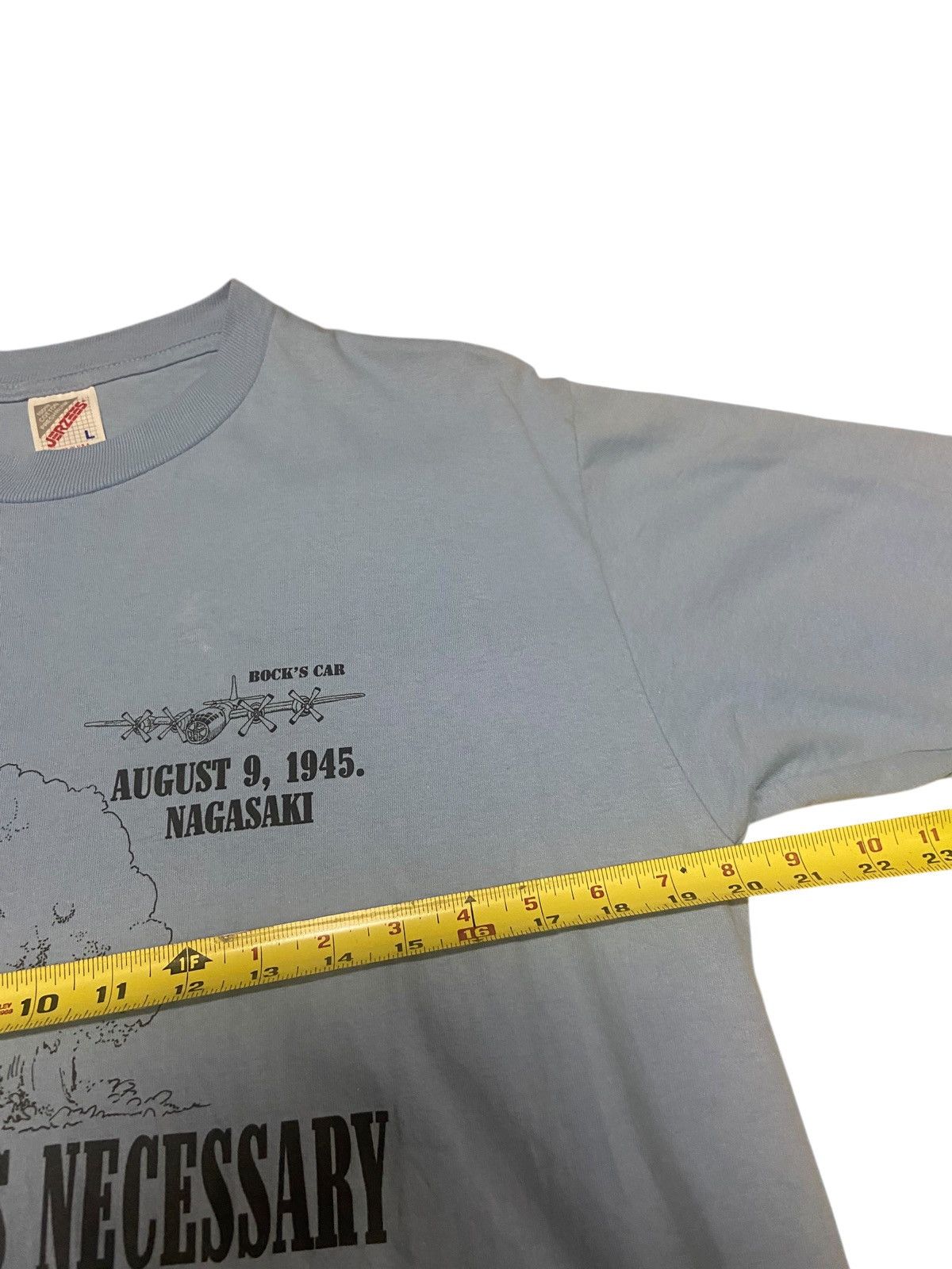 Other × Vintage Vintage 90s No Apologies Necessary Hiroshima Nagasaki Nuke Size US L / EU 52-54 / 3 - 8 Thumbnail