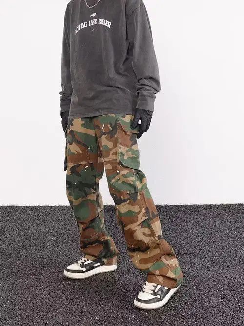 Designer × Japanese Brand × Vintage paint y2k hiphop cargo pants Size US 32 / EU 48 - 1 Thumbnail