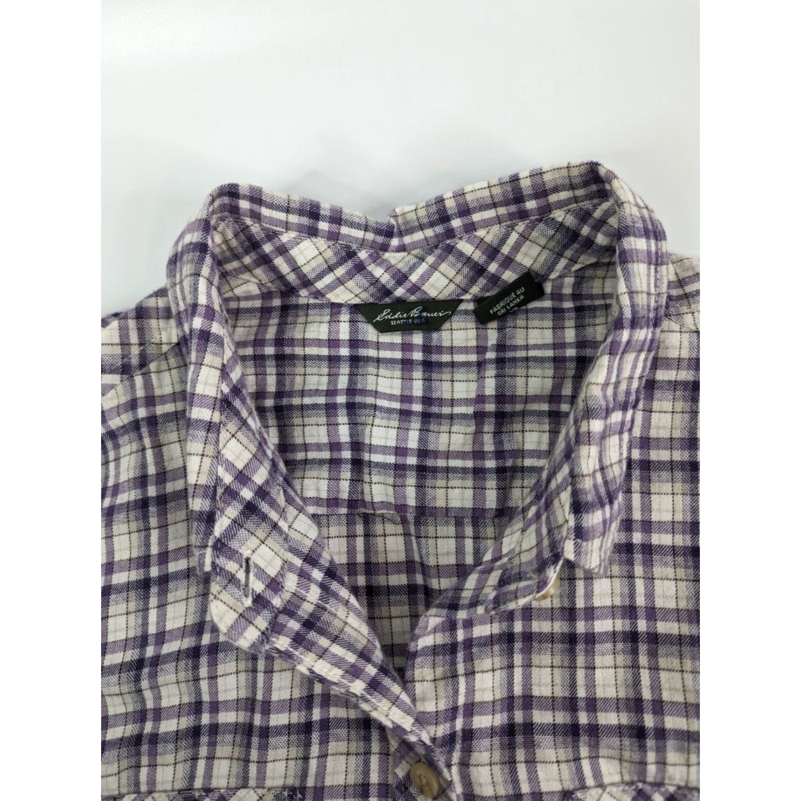 Eddie Bauer **Eddie Bauer Womens Button-Up Long Sleeve Plaid Shirt Size XL Purple** User: Eddie Bauer Womens Button-Up Long Sleeve Plaid Shirt Size XL Purple Size XL / US 12-14 / IT 48-50 - 7 Thumbnail