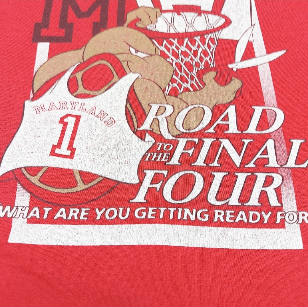 NCAA Vintage 90s TERPS University Of Maryland Terrapins NCAA TEE Size US XL / EU 56 / 4 - 6 Thumbnail