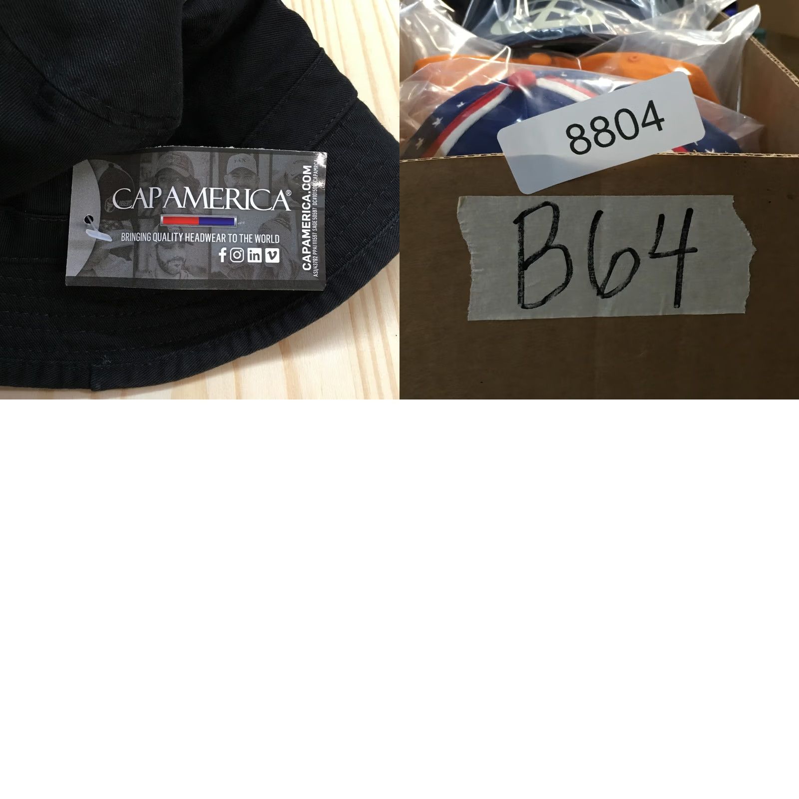 Vintage Cap America Classic Series Bucket Hat Mens Black One Size Cotton Casual NWT Size ONE SIZE - 9 Thumbnail