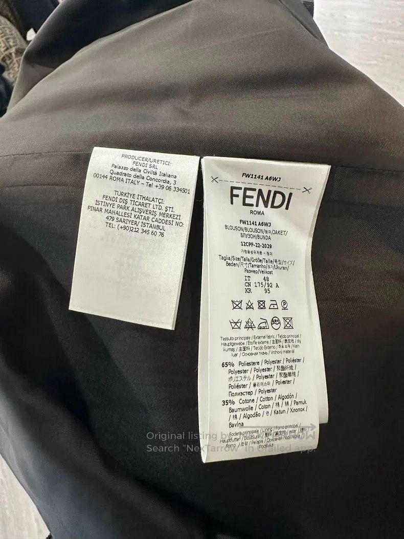 Fendi Fendi FF Aged Printed Denim Jacket Size US M / EU 48-50 / 2 - 4 Thumbnail