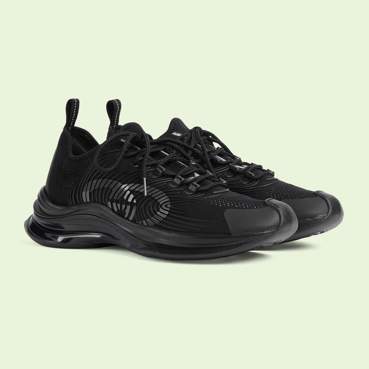 Gucci o1s1wg110125 Run Sneakers in Black Size US 14 / EU 47 - 2 Thumbnail