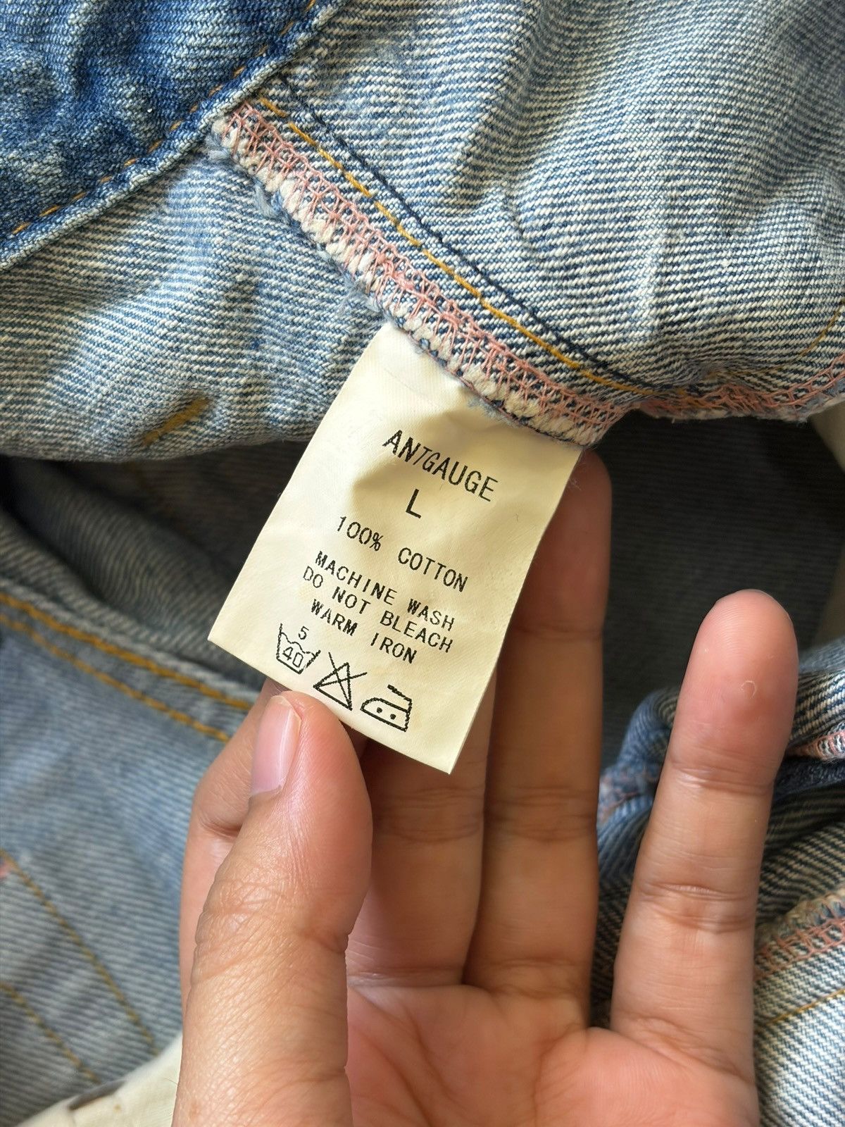 Kapital Vintage Antgauge Double Waist Patch Sashiko Distress Jeans Size 30" / US 8 / IT 44 - 5 Thumbnail