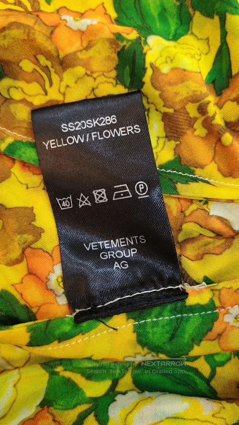 Vetements Vetements size S Yellow Floral Skirt Size 23" - 8 Thumbnail