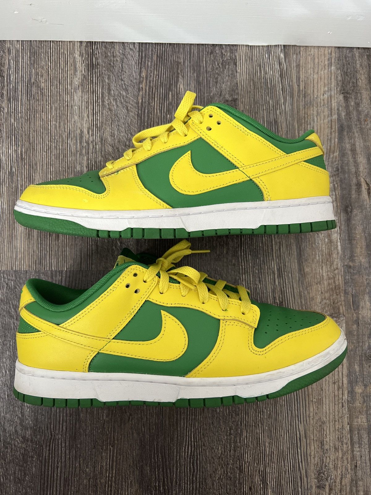 image of Nike Dunk Reverse Brazil Shoes in Green, Men's (Size 9)