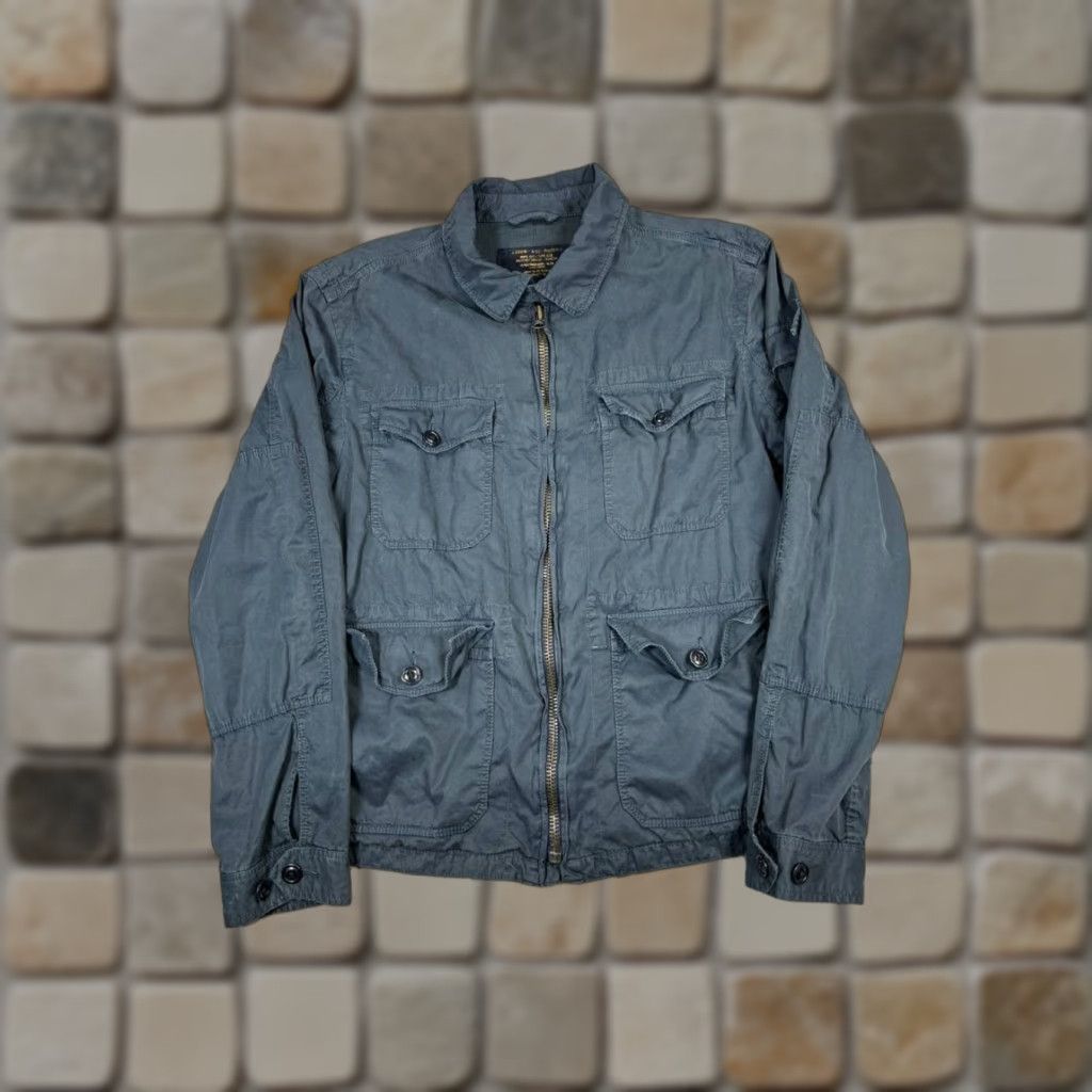 J.Crew J.Crew Jacket Womens Large Blue Cotton Full Zip Regular Fit Size L / US 10 / IT 46 - 1 Thumbnail