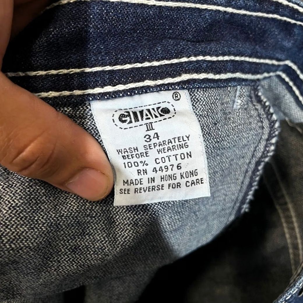 Vintage VTG Gitano Blue Straight Leg Denim Jeans Men 34 Blue Pocket Design Straight Jeans 27in Inseam Mens Regular Size 34 Size US 34 / EU 50 - 4 Thumbnail