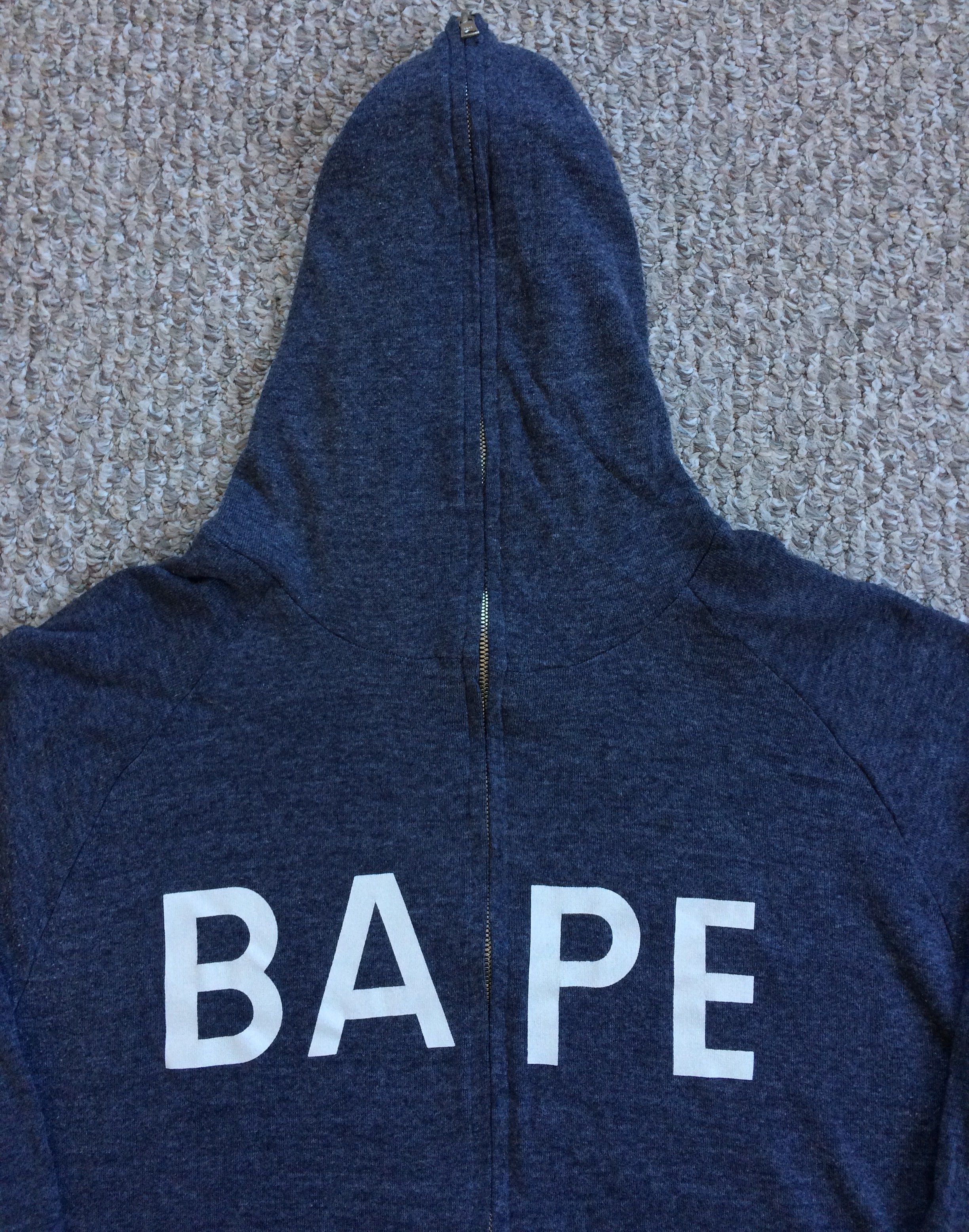 Bape OG Bape Full Zip Thermal Spellout Hoodie Size US M / EU 48-50 / 2 - 2 Thumbnail