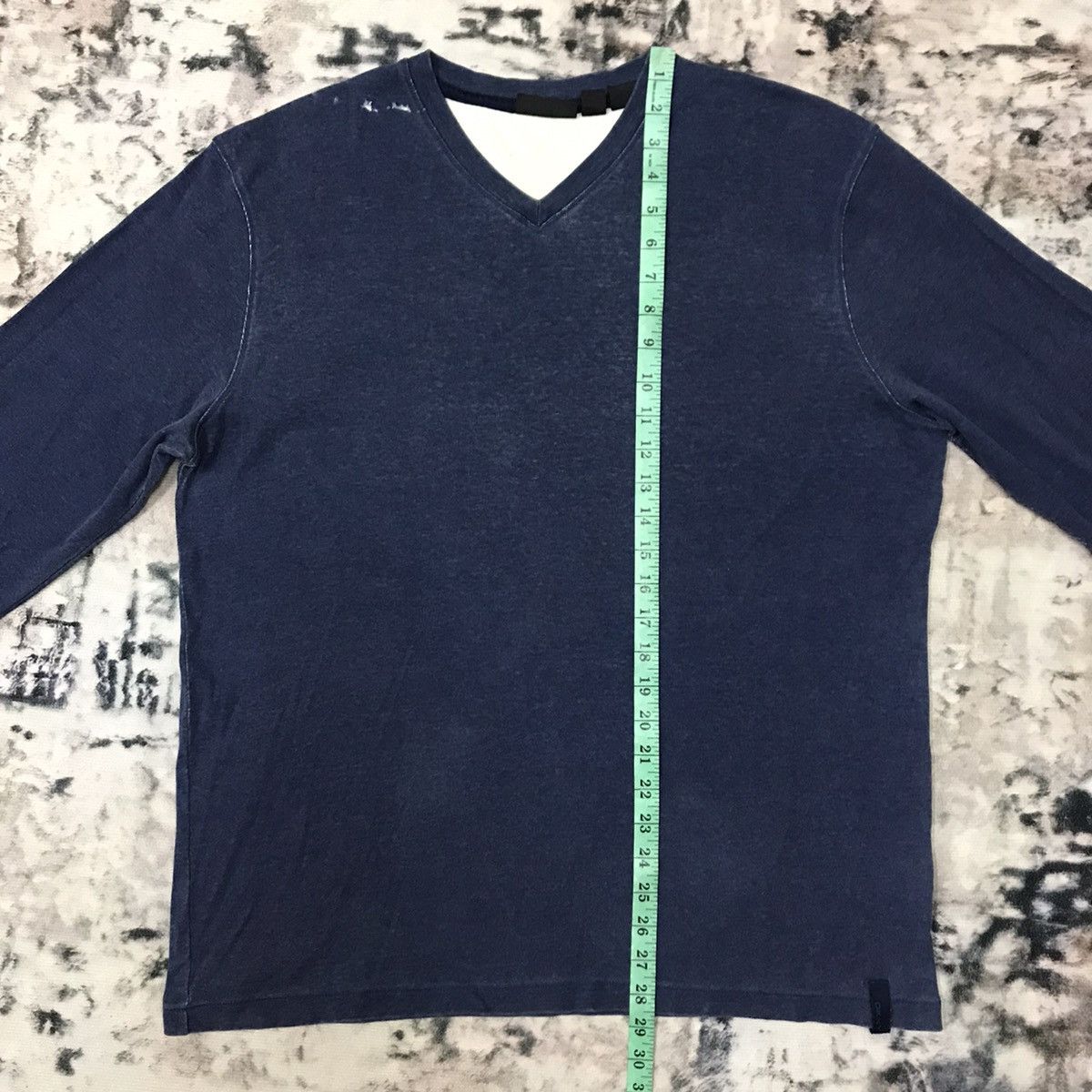 DKNY × Japanese Brand Vintage DKNY Distressed Longsleeve Open Colar Shirt Size US L / EU 52-54 / 3 - 14 Thumbnail