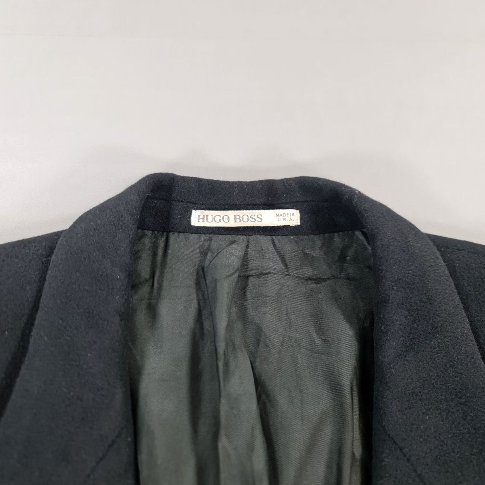 Hugo Boss VINTAGE Hugo Boss Mens Blazer Black 42 L Wool Angora Jacket USA Classic Designer Size 42R - 2 Thumbnail