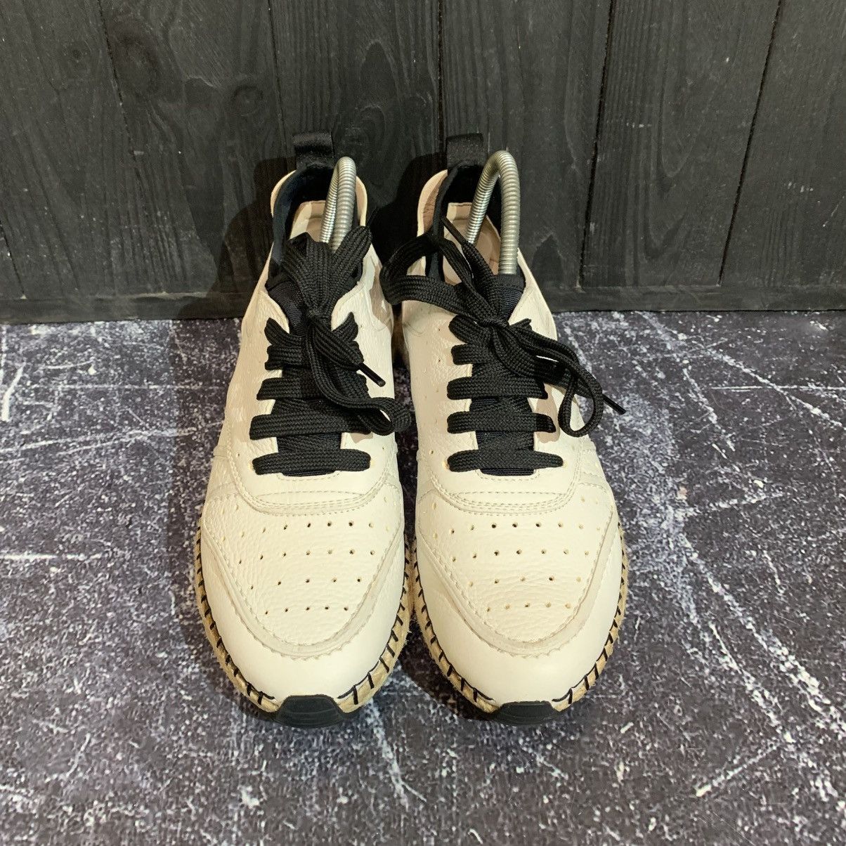 Tod's Tod’s White Leather Sneakers with Rope Heel Size 36.5 Size US 6.5 / IT 36.5 - 6 Thumbnail