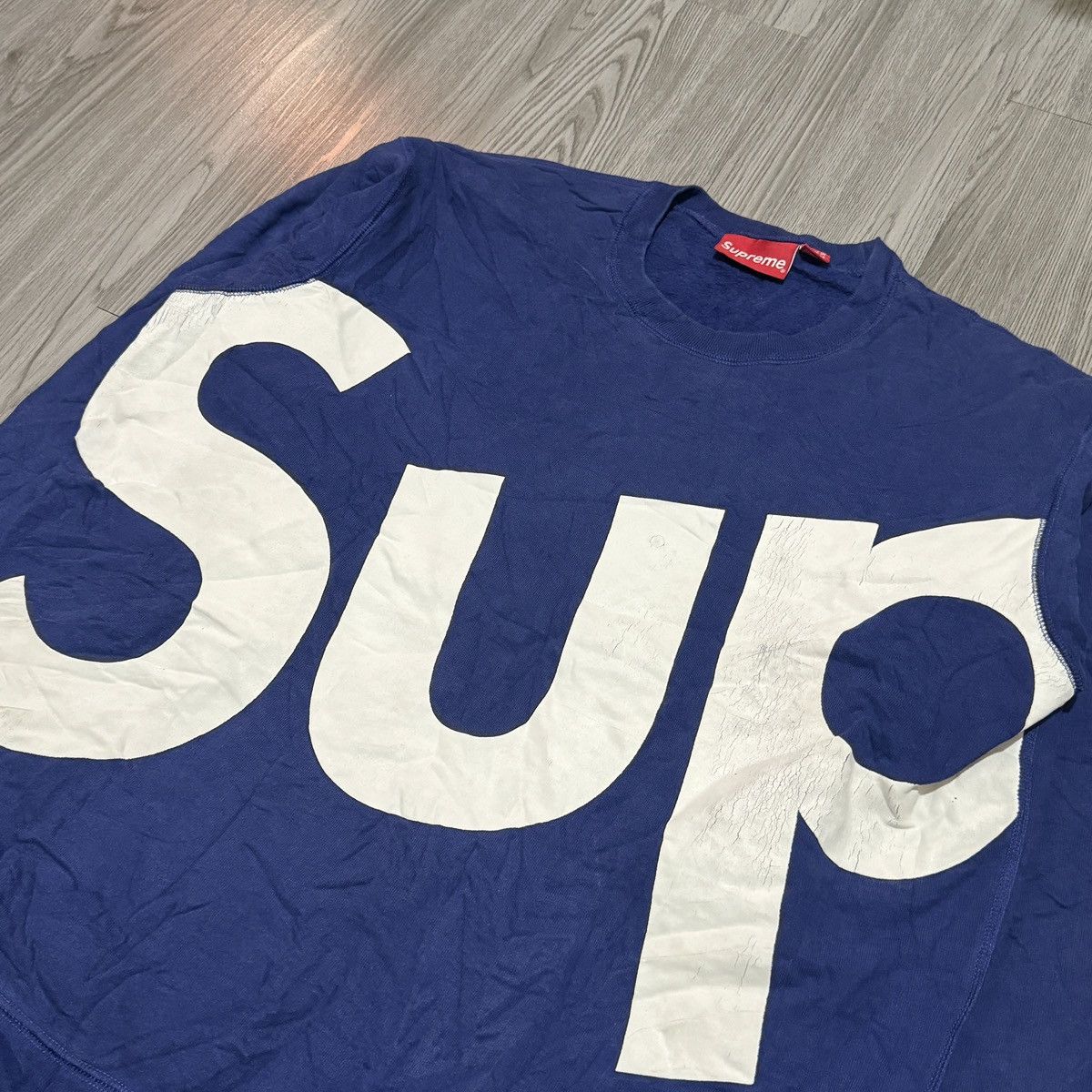 Supreme Supreme Sup Logo Royal Blue Pullover FW 13 Size US L / EU 52-54 / 3 - 3 Thumbnail