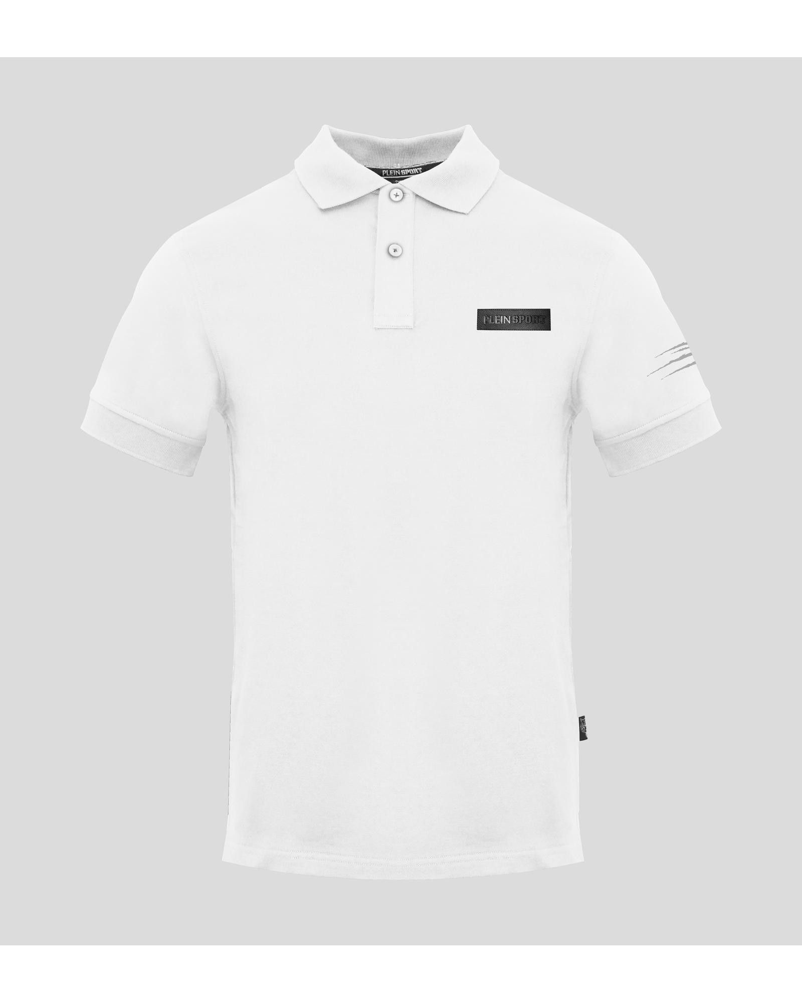 image of Philipp Plein Button-Fastening Solid Polo Shirt in White, Men's (Size Medium)