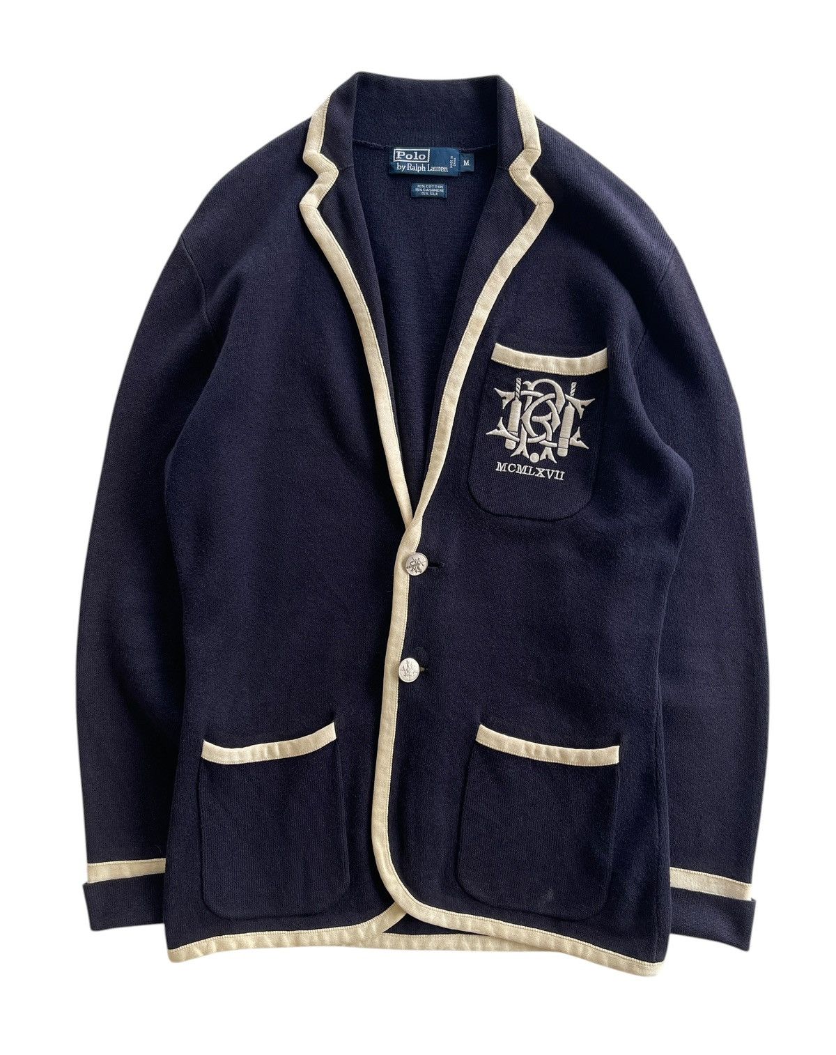 Polo Ralph Lauren Polo R.Lauren MCMLXVII Knit Cardigan Navy Size US M / EU 48-50 / 2 - 2 Thumbnail