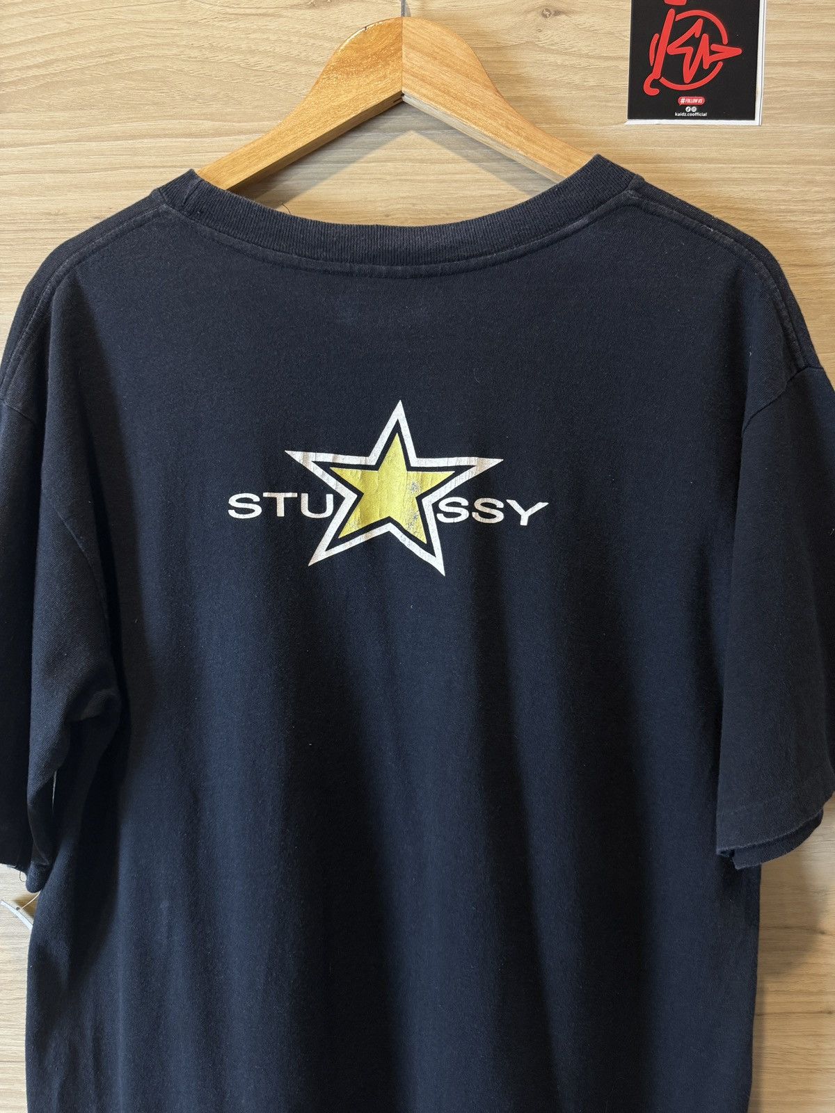 Stussy × Vintage VINTAGE 90s STUSSY STAR back print tshirt Size US L / EU 52-54 / 3 - 3 Thumbnail