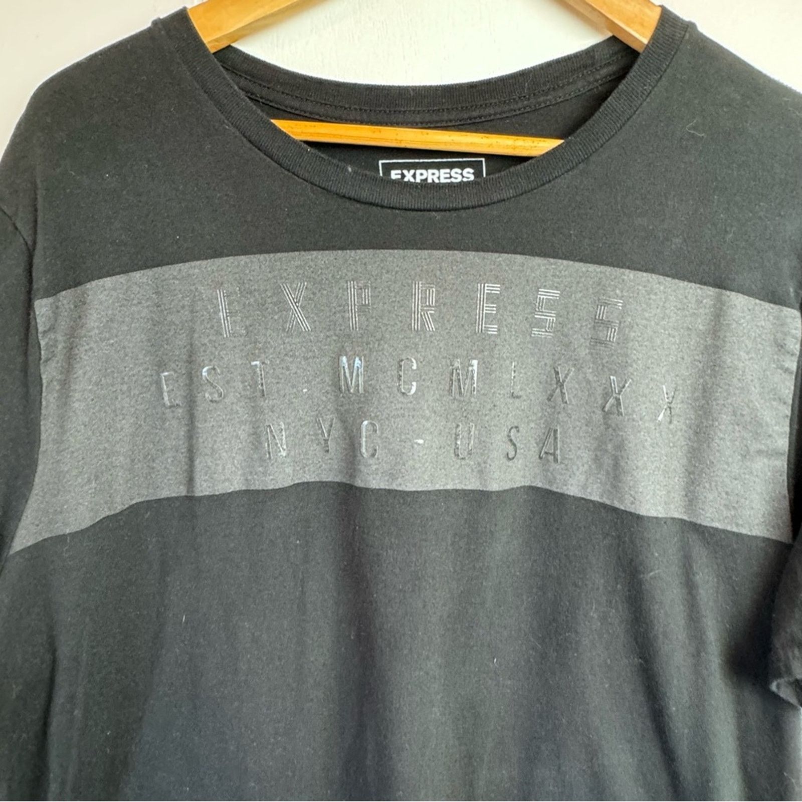 Express Express Black Logo Crewneck Tee Shirt Men’s Size XL Size US XL / EU 56 / 4 - 7 Thumbnail