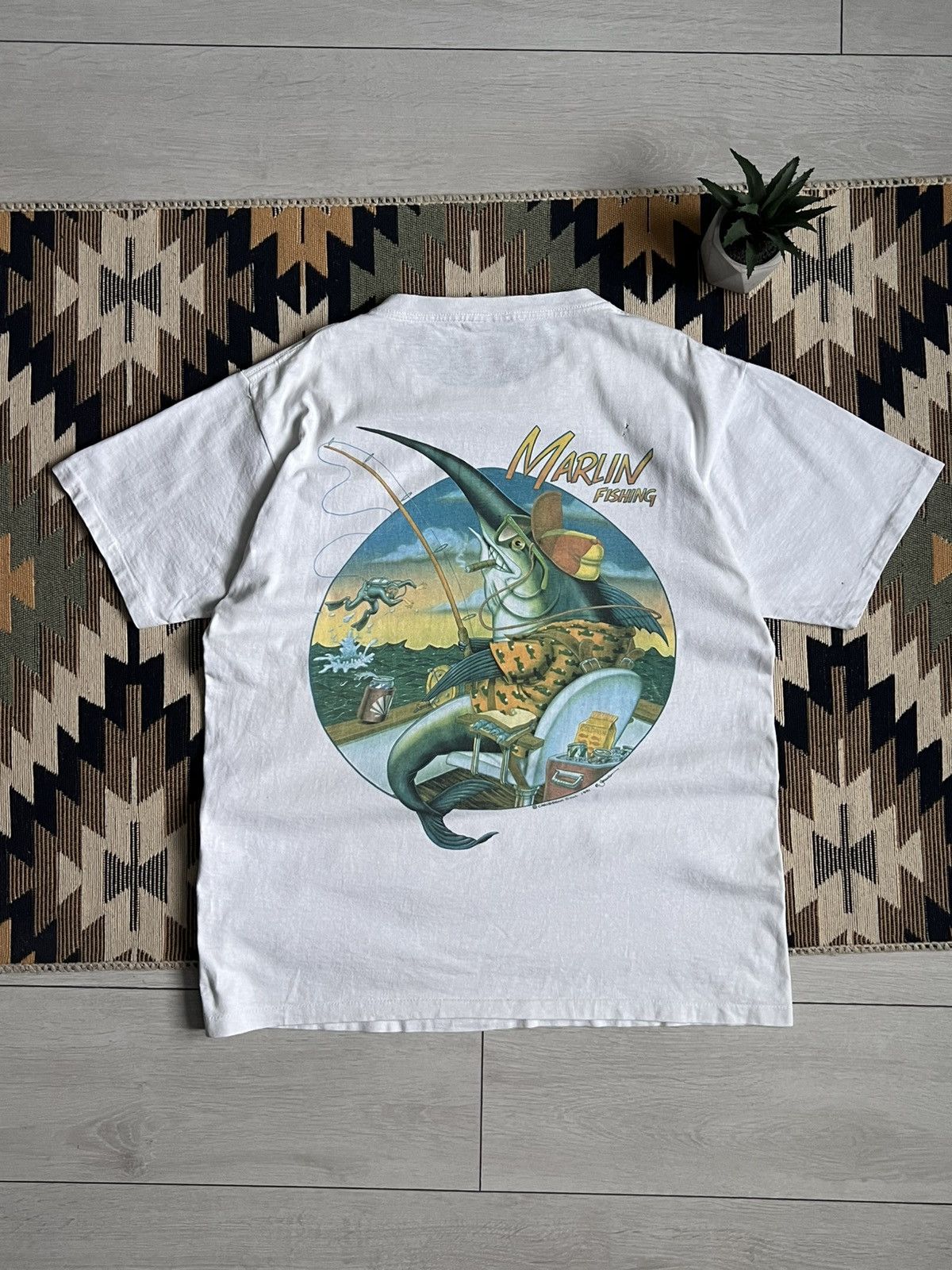 Caribbean × Vintage Vintage 1991 Caribbean Soul Marling Fishing T-shirt Size US XL / EU 56 / 4 - 2 Thumbnail