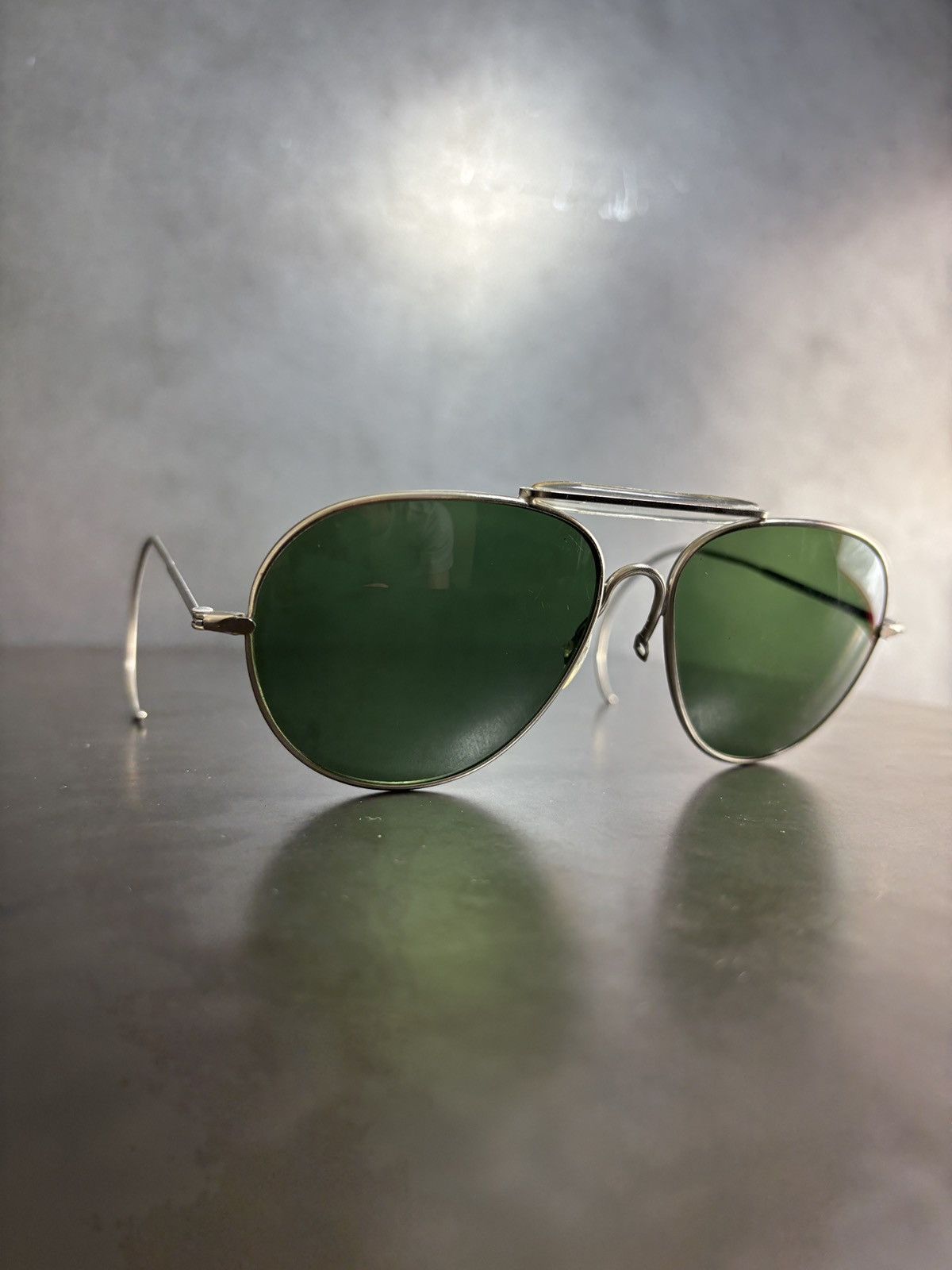 RayBan × Vintage Vintage Aviator Sunglasses Hooked Metal Glacier 60s 70s 80s Size ONE SIZE - 17 Thumbnail