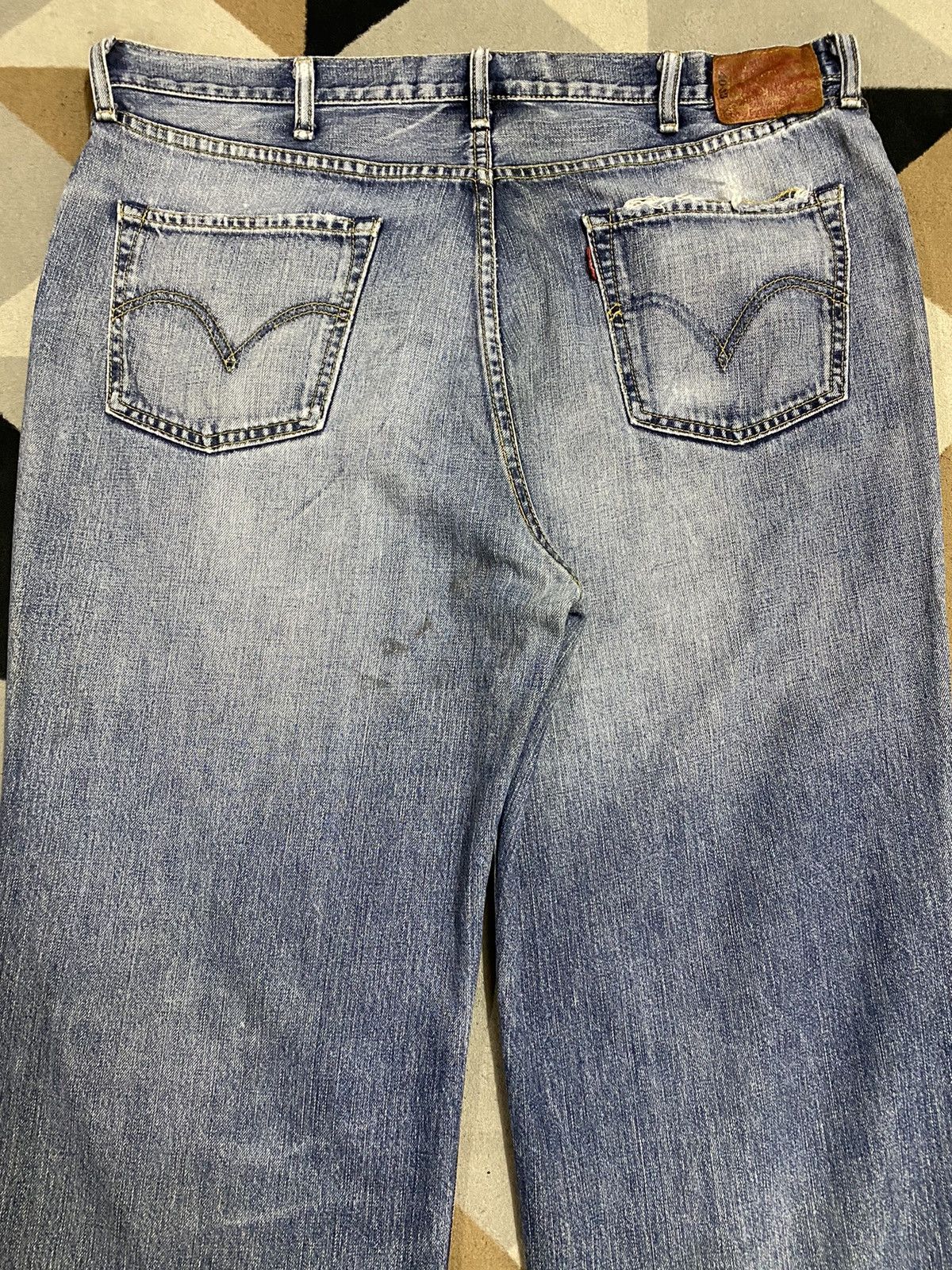 Levi's Vintage Levis502 90’s Button J41 Distressed Baggy Jeans Size US 38 / EU 54 - 4 Thumbnail