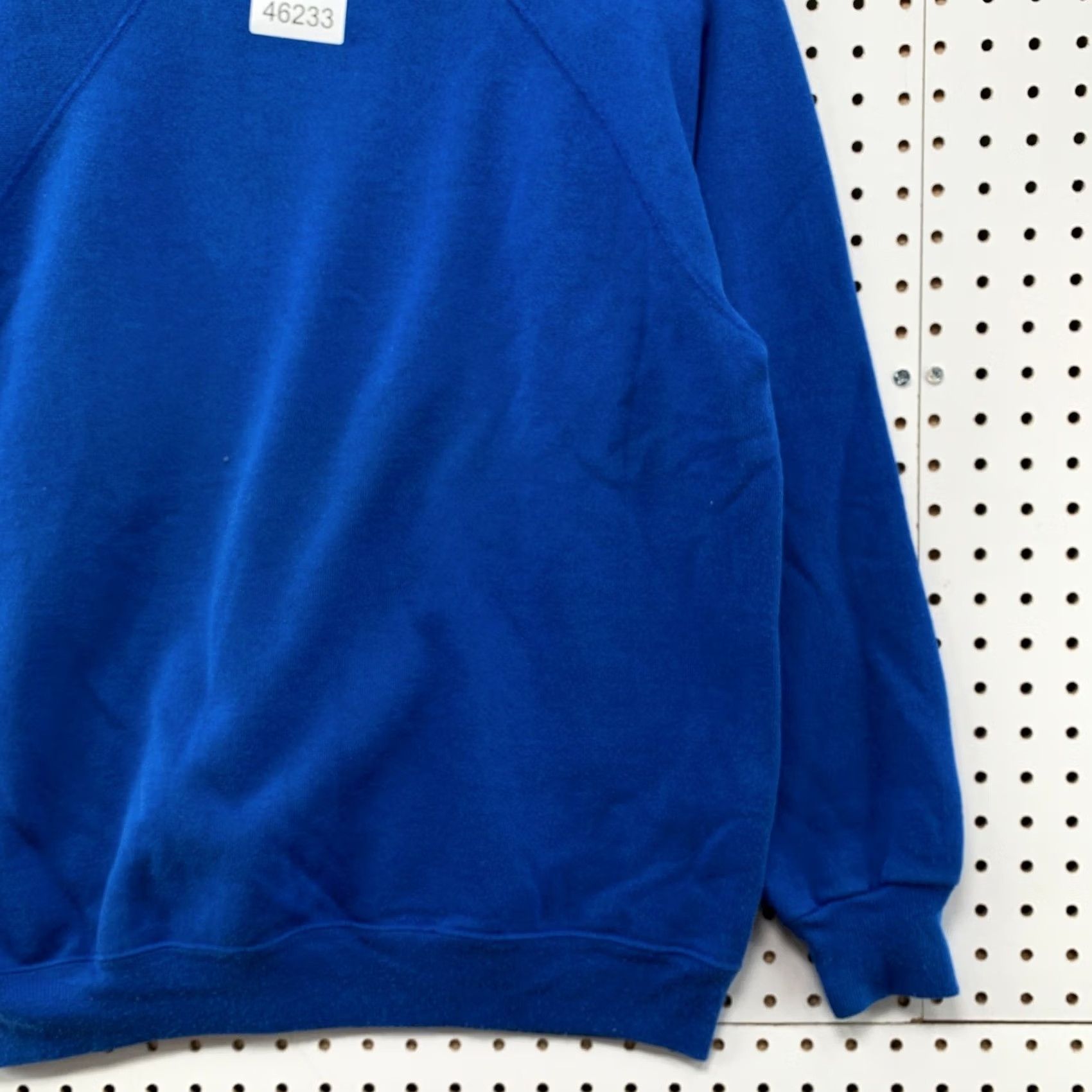 Hanes VINTAGE Hanes Sweatshirt Large Royal Blue Raglan Long Sleeve Fleece USA Mens 80s Size US L / EU 52-54 / 3 - 7 Thumbnail