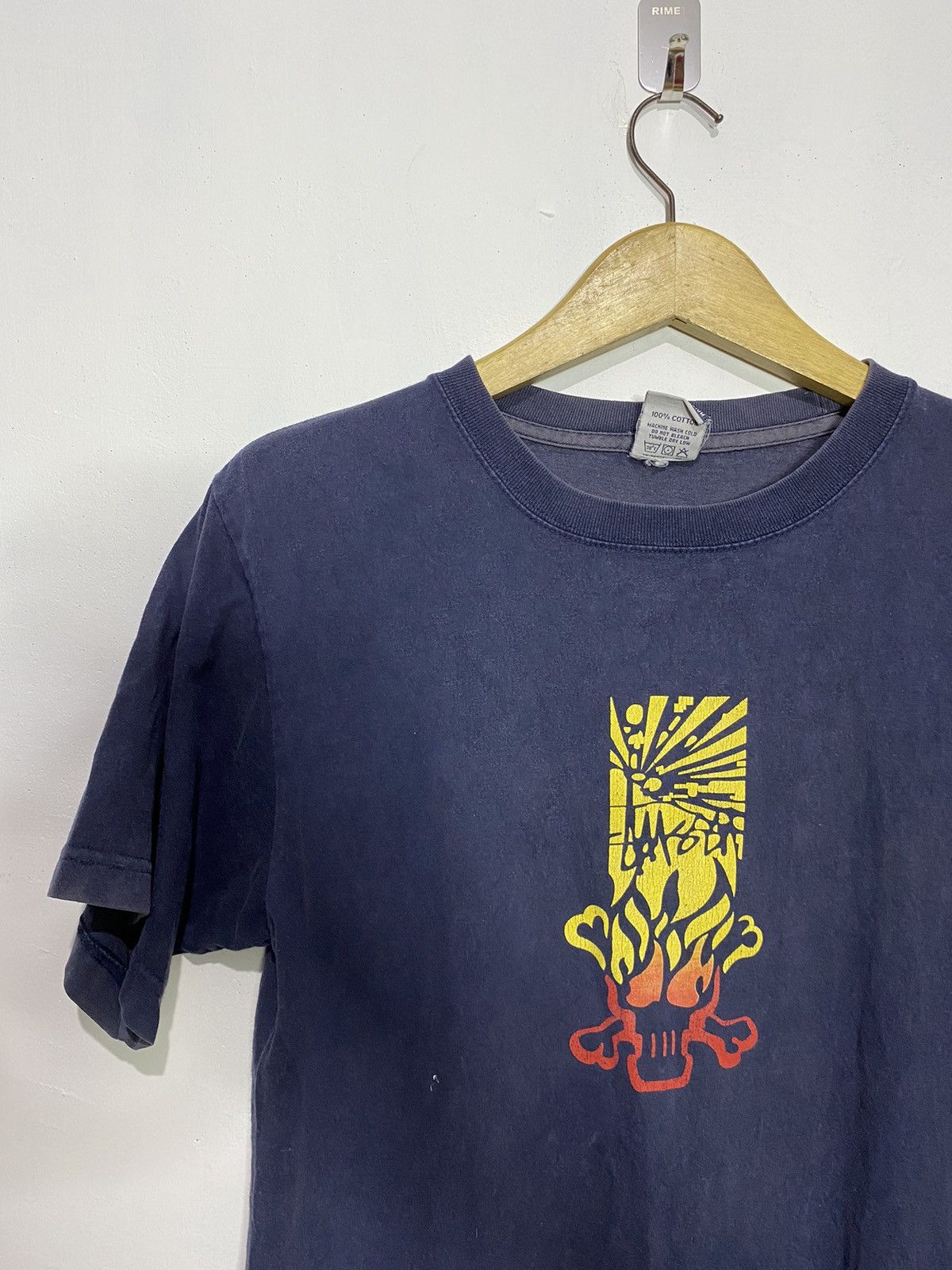 Stussy × Vintage Vintage Stussy skull Flame Box tshirts skate style Size US M / EU 48-50 / 2 - 2 Thumbnail