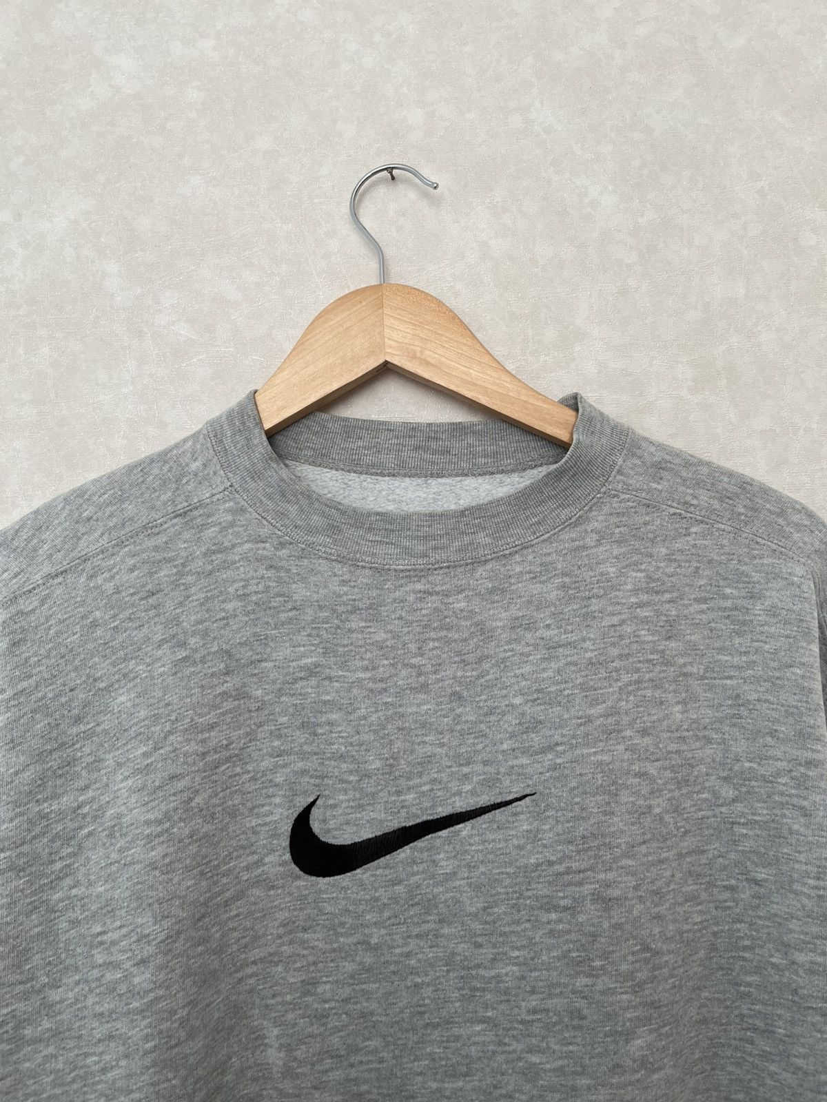 Nike Vintage Nike Big Swoosh Sweatshirt 90s Size US M / EU 48-50 / 2 - 2 Thumbnail