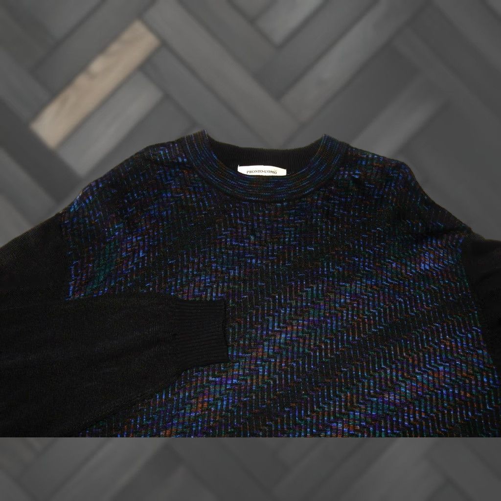 Pronto Uomo VINTAGE Pronto Uomo Black Pullover Sweater Adult XL Mens Size US XL / EU 56 / 4 - 1 Thumbnail