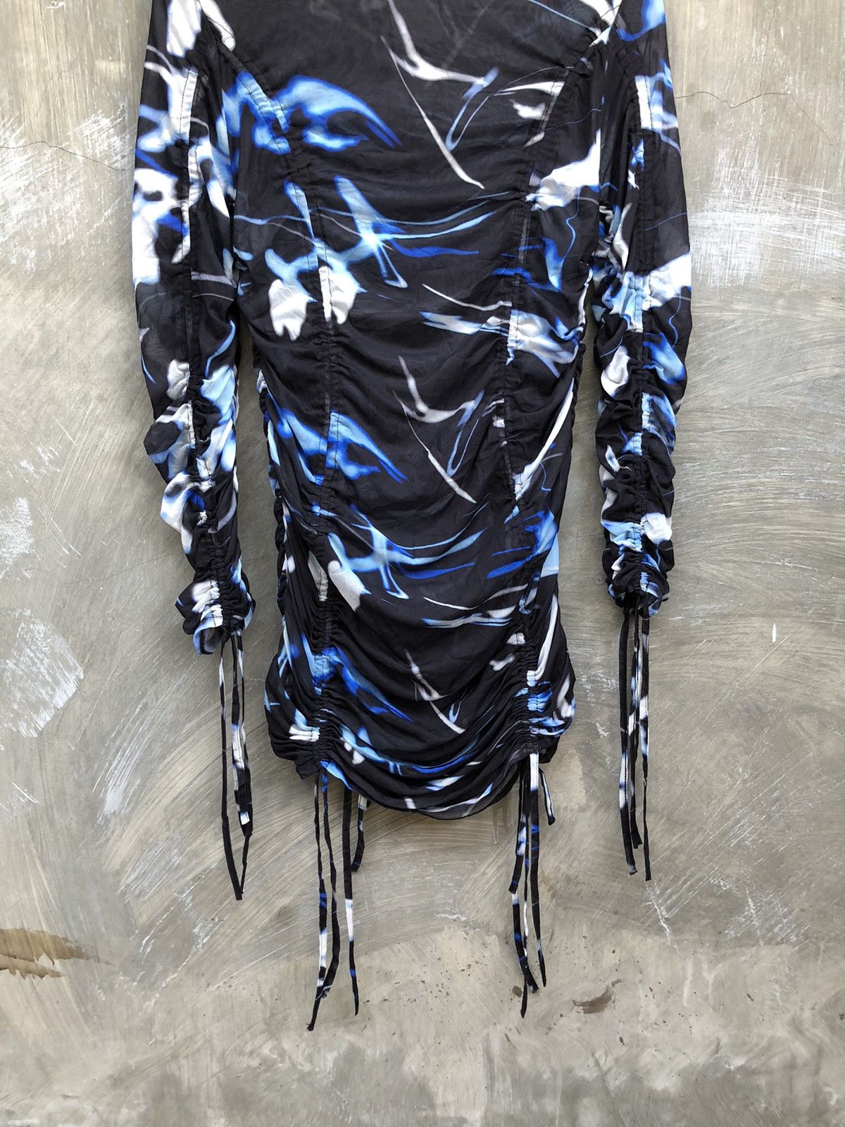 H&M Y2K H&M Mesh Midi Dress Futuristic Pattern Size L / US 10 / IT 46 - 9 Thumbnail