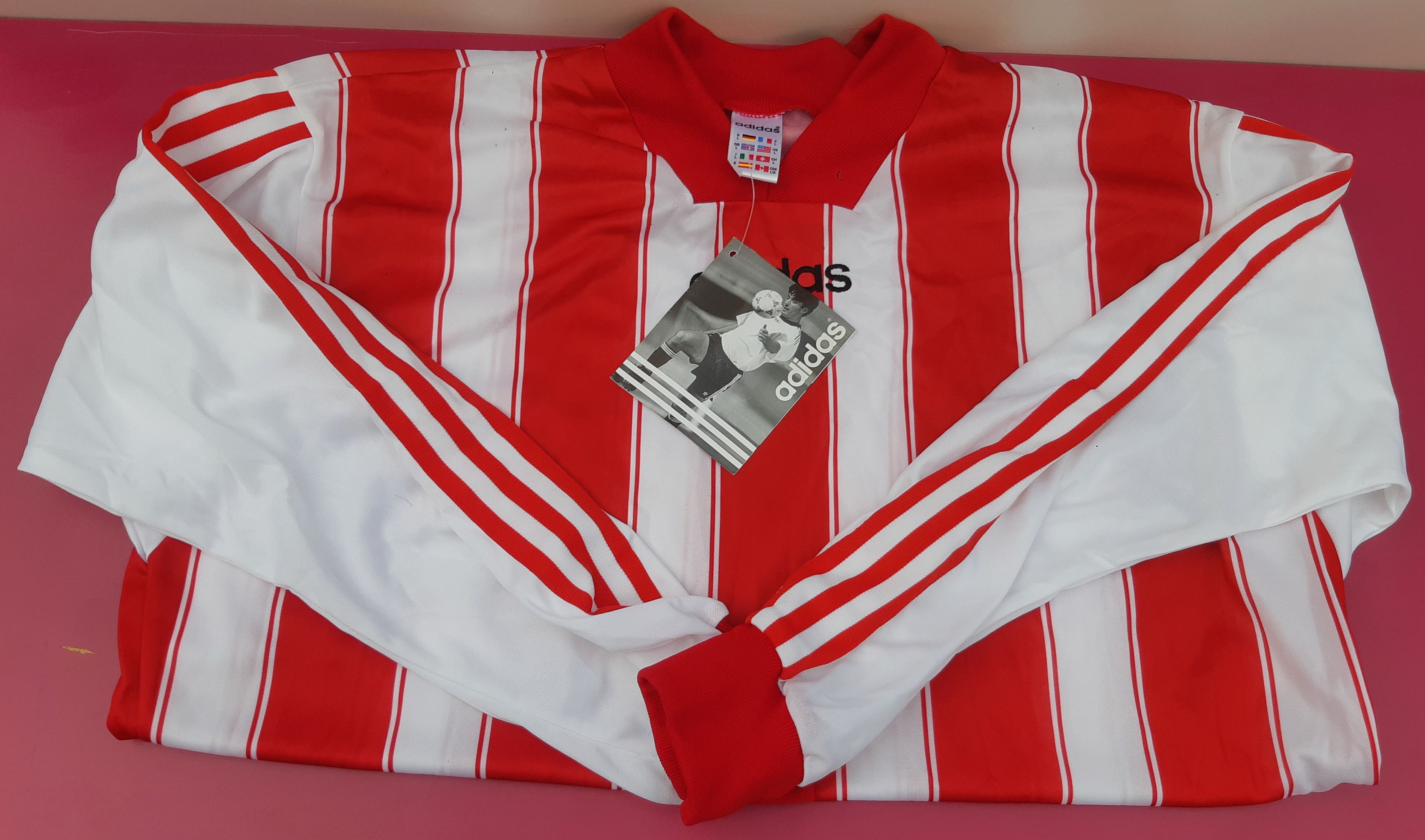 Adidas Vintage 90s ADIDAS Soccer Jersey made in England size L NWT Size US L / EU 52-54 / 3 - 3 Thumbnail