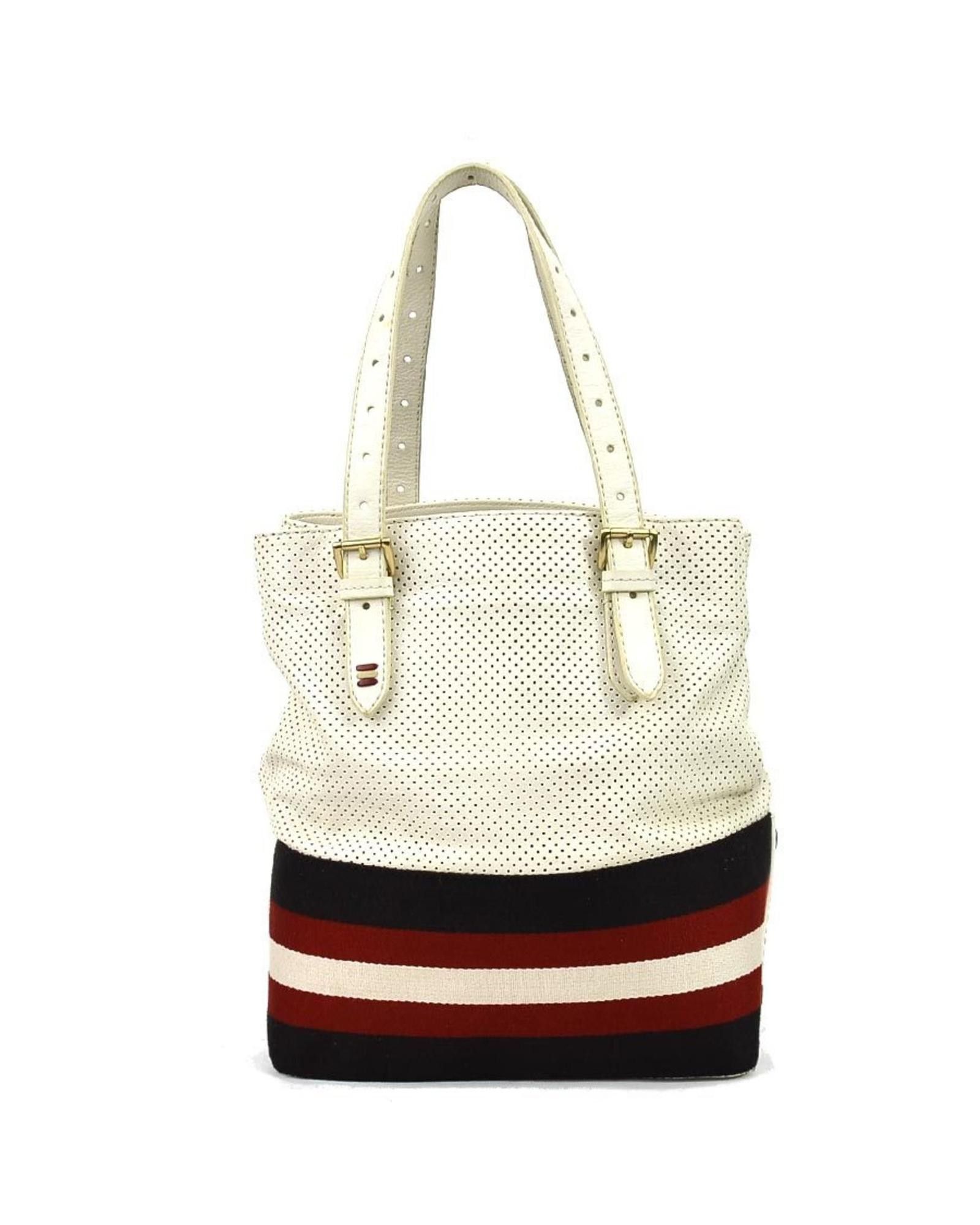 image of Classic Leather Bally Handbag in Beige, Women's