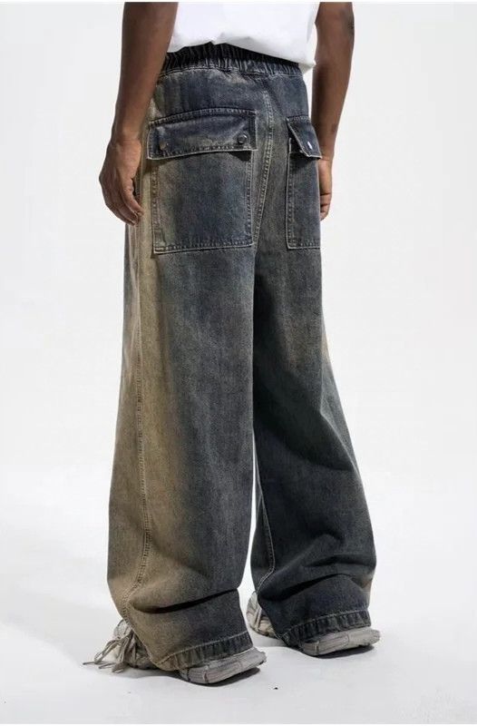 Japanese Brand × Jean Y2K High Street Makes Old Ground White Loose Jeans Size US 26 / EU 42 - 3 Thumbnail
