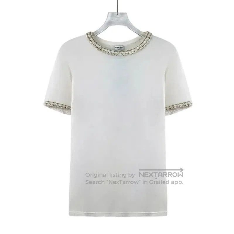 Chanel Chanel White Cotton Women’s T-Shirt . Size XS / US 0-2 / IT 36-38 - 1 Thumbnail