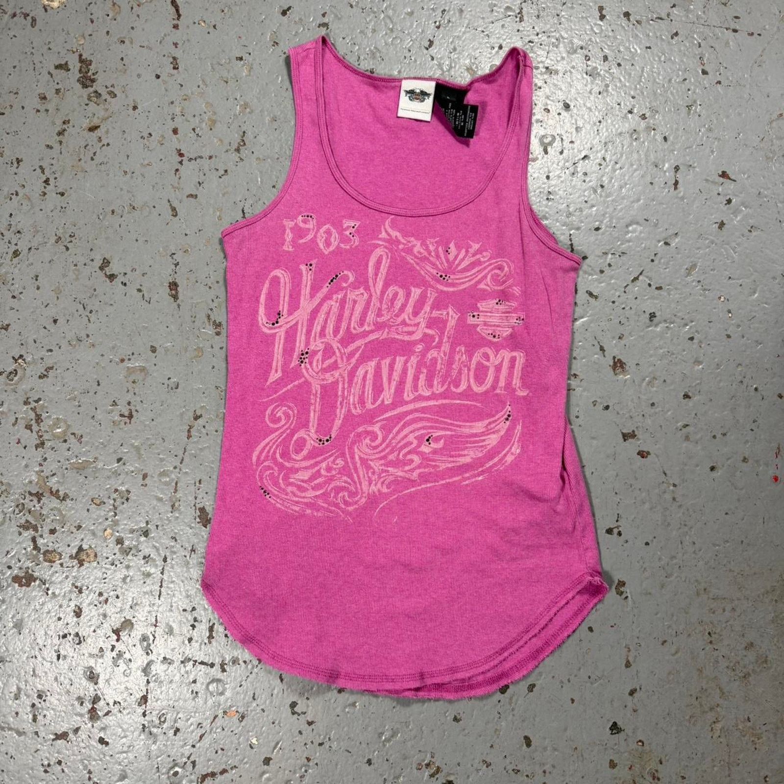Harley Davidson Pink harley davidson tank top Size L / US 10 / IT 46 - 1 Thumbnail