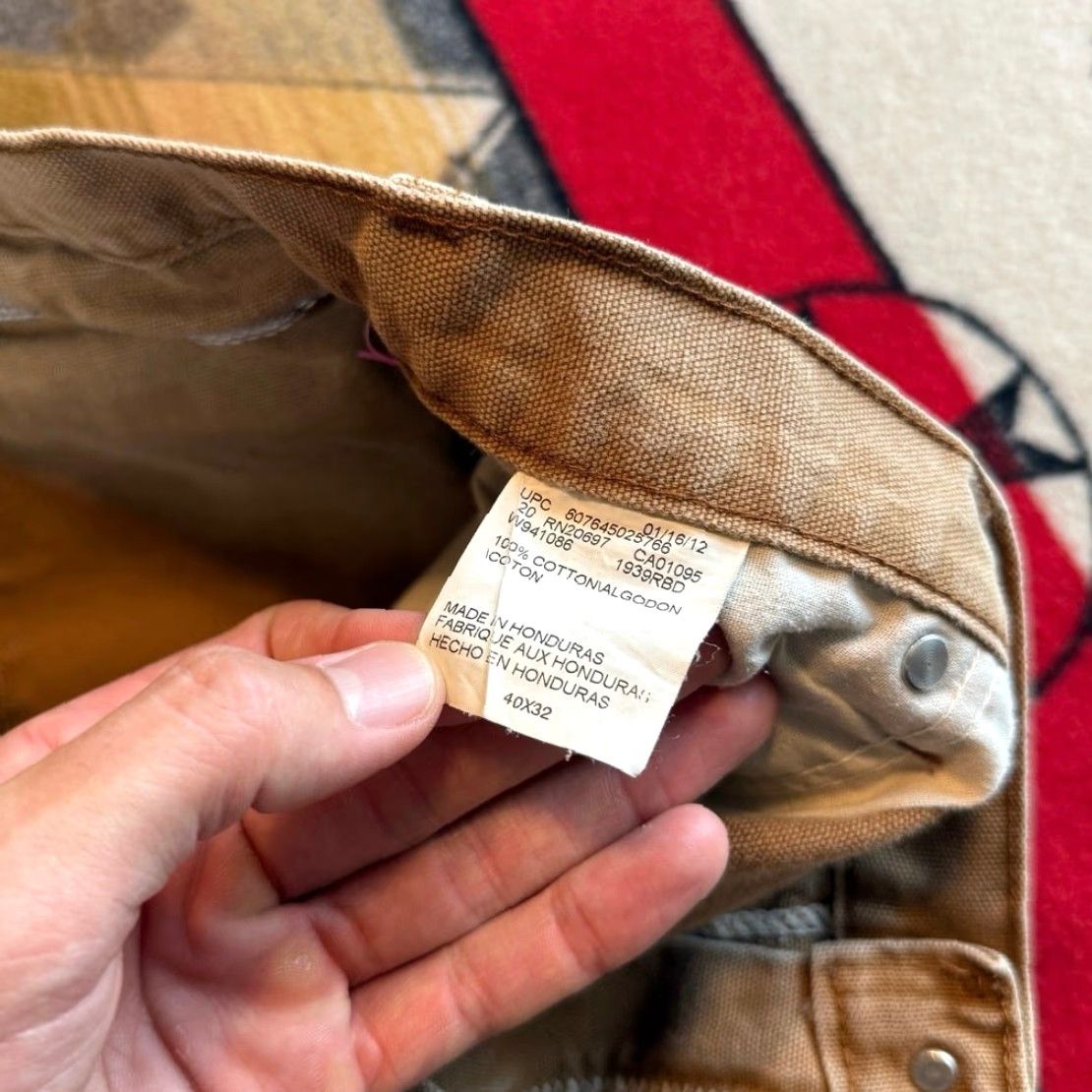 Dickies VINTAGE Dickies Canvas Carpenter Pants Jeans 40x32 Brown Regular Men 90s Grunge Workwear Distressed Canvas Straight Inseam 32" Button Zip Size US 40 / EU 56 - 3 Thumbnail