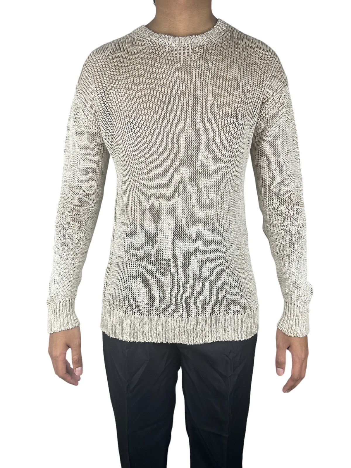 Comme des Garcons 1990 Comme Des Garçons Silk/ Linen Mesh Knit Sweater Size US M / EU 48-50 / 2 - 1 Thumbnail