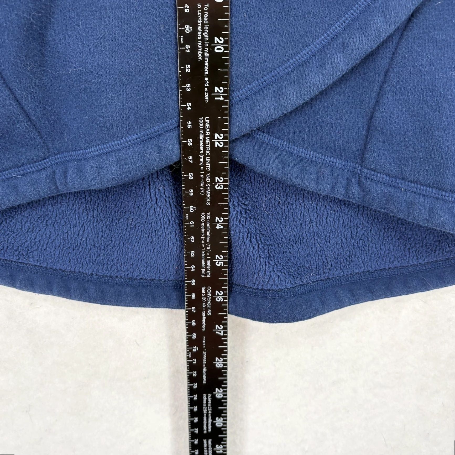 Athleta Athleta Cozy Karma Pullover Sweatshirt Womens M Blue Fleece Zip Hem Pocket Mock Neck Raglan Sleeve Winter Casual Size M / US 6-8 / IT 42-44 - 7 Thumbnail