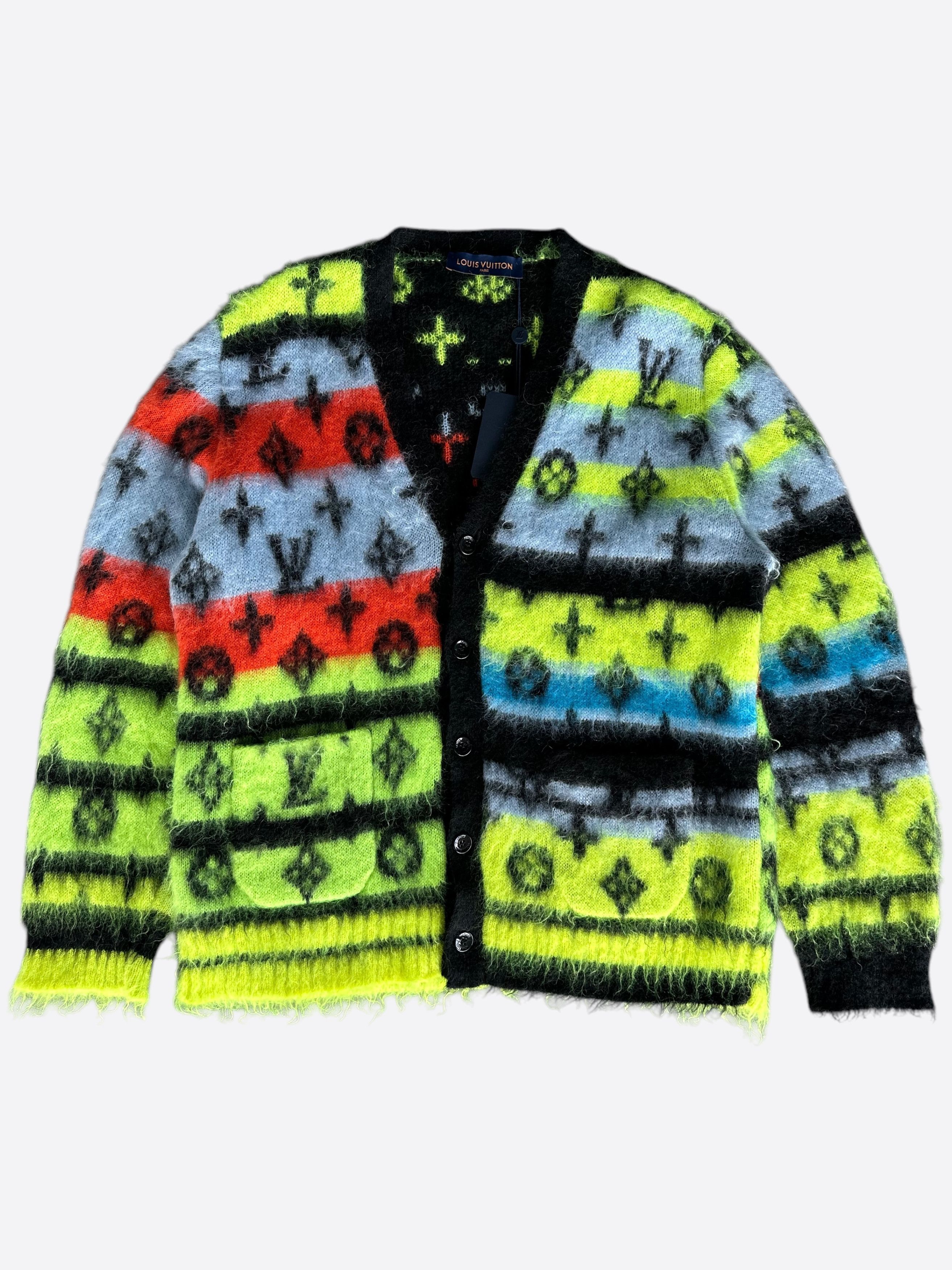 Louis Vuitton Louis Vuitton Multicolor Monogram Mohair Cardigan Size US XL / EU 56 / 4 - 1 Thumbnail