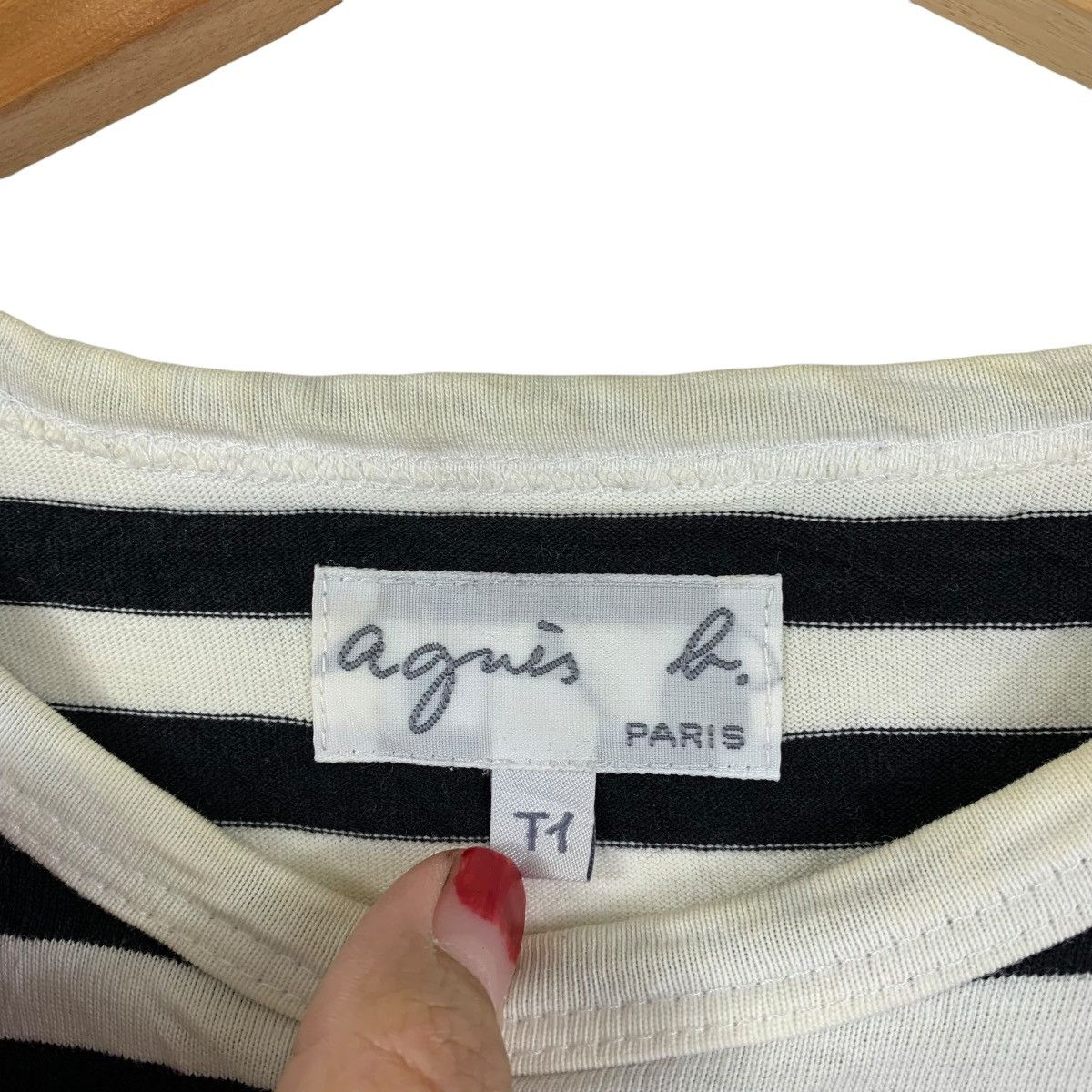 agnes b. AGNES B PARIS Breton Stripe Long Sleeve Shirt Black White Size US XS / EU 42 / 0 - 3 Thumbnail